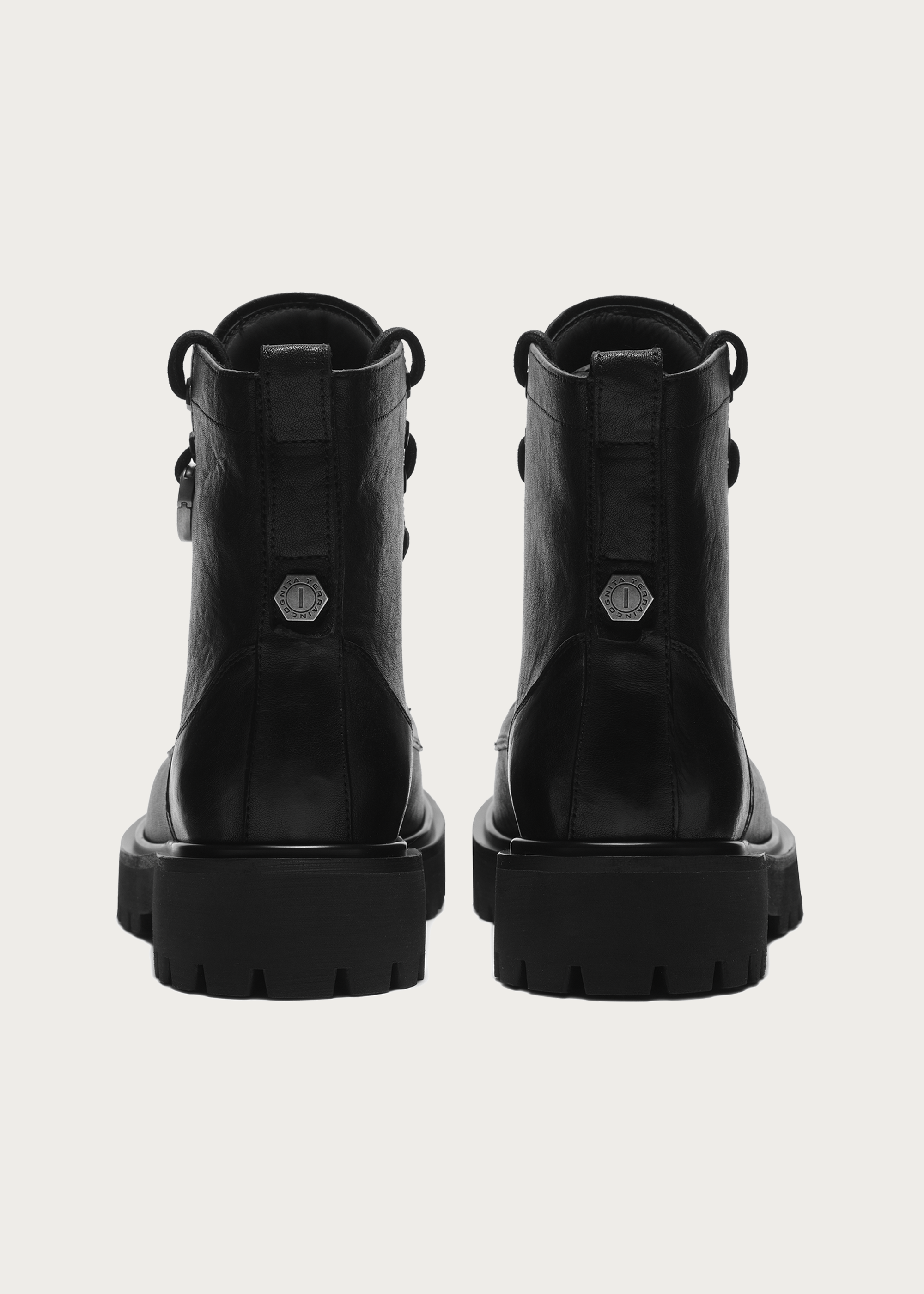 Workwear horsehide Zipper boots Black