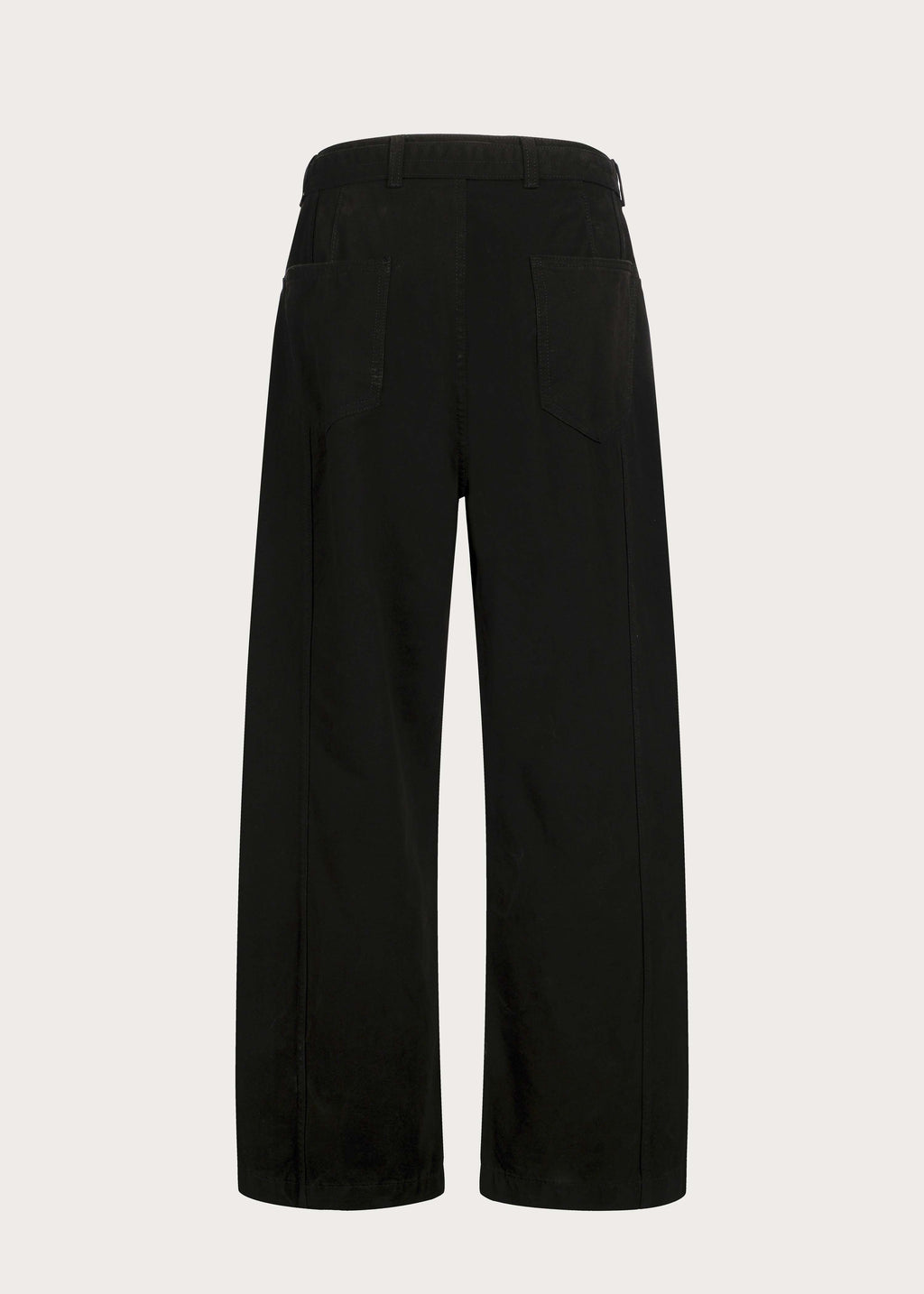 Washed Twill Denim Jeans with Belt Black