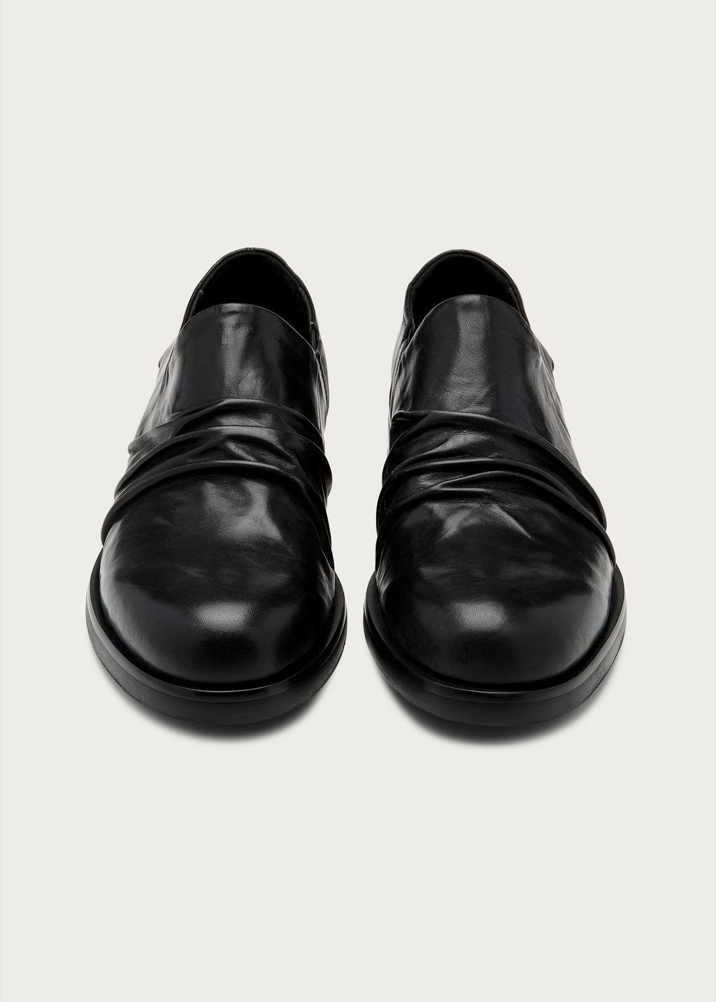 Horsehide Leather Slip-on Derby Shoes