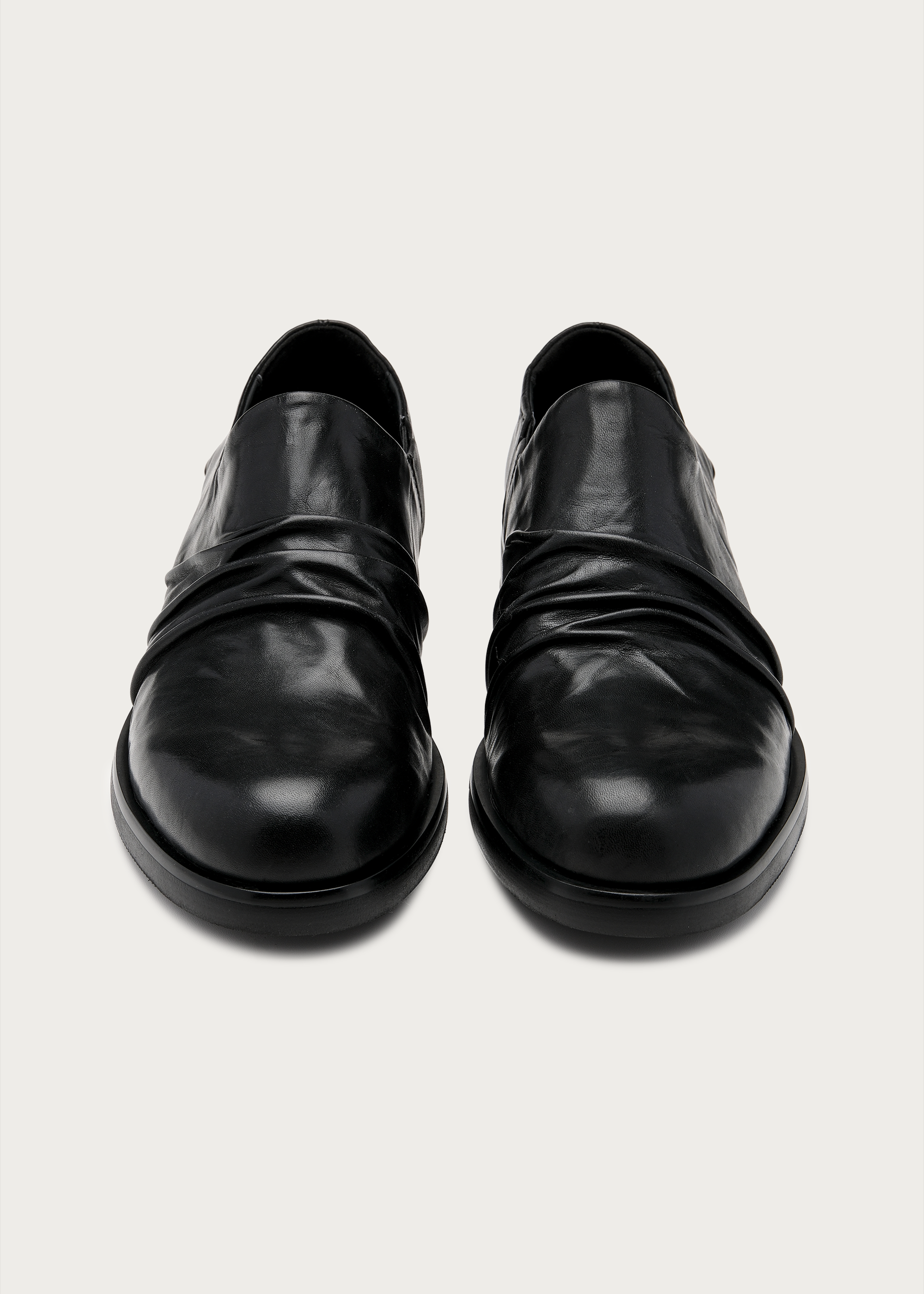 Horsehide Leather Slip-on Derby Shoes