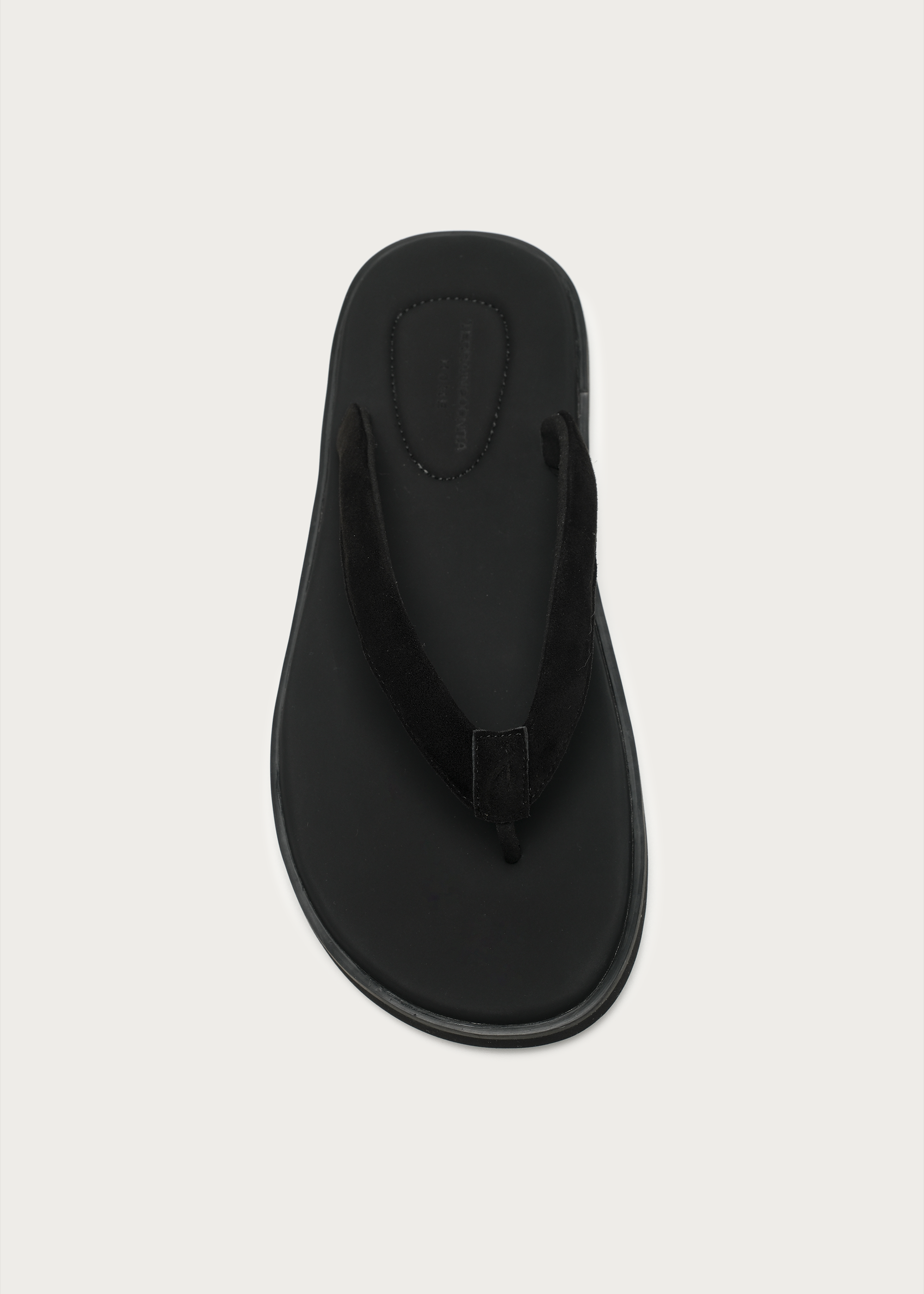 TerraHome Suede Flip-Flops Black
