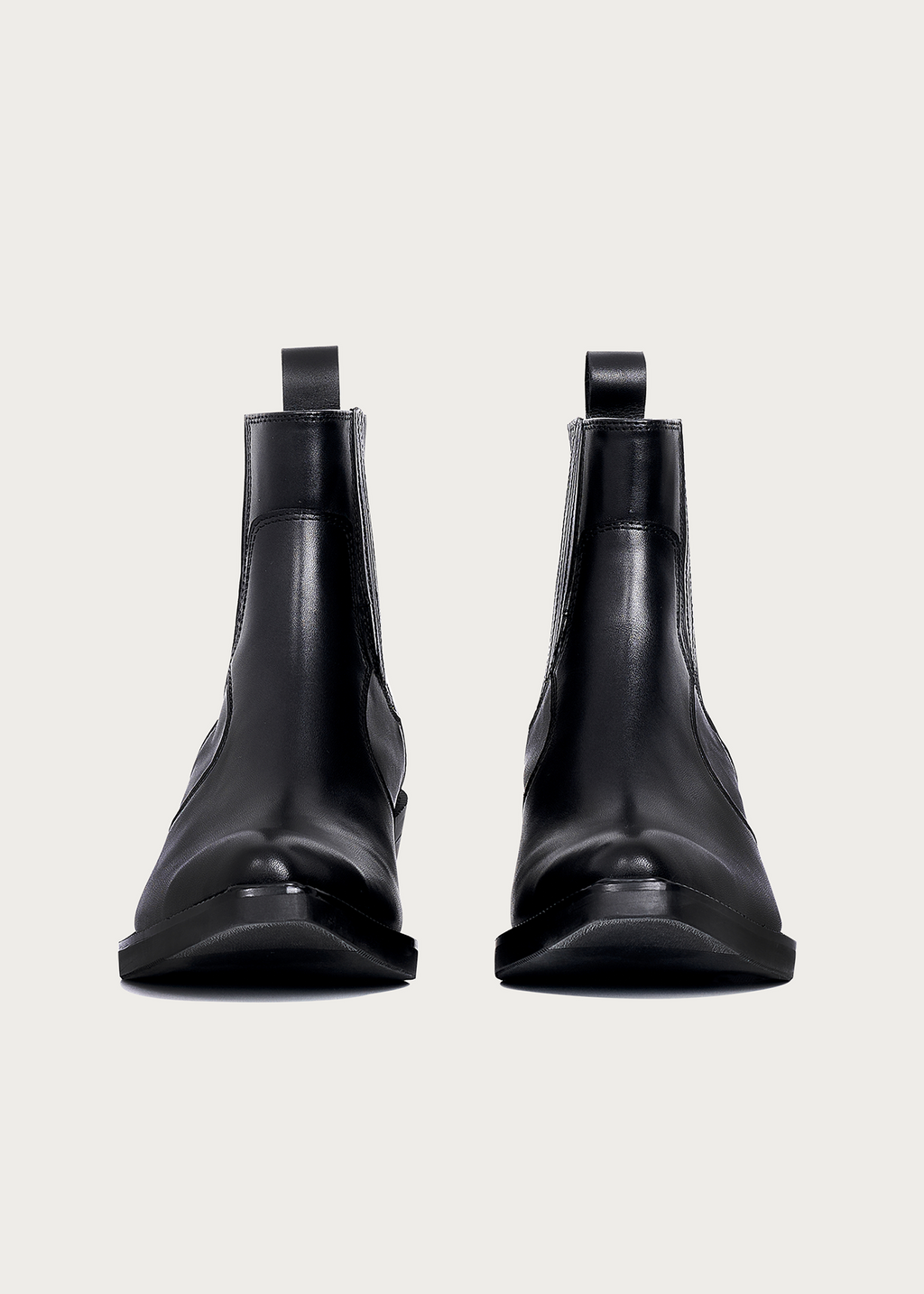 Pointed-Toe Calfskin Chelsea Boots Obsidian Black