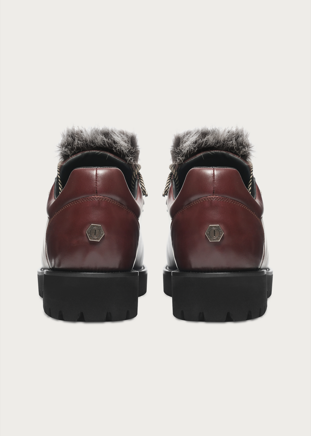 Rover Outdoor-Inspired Leather Sneakers Claret Red