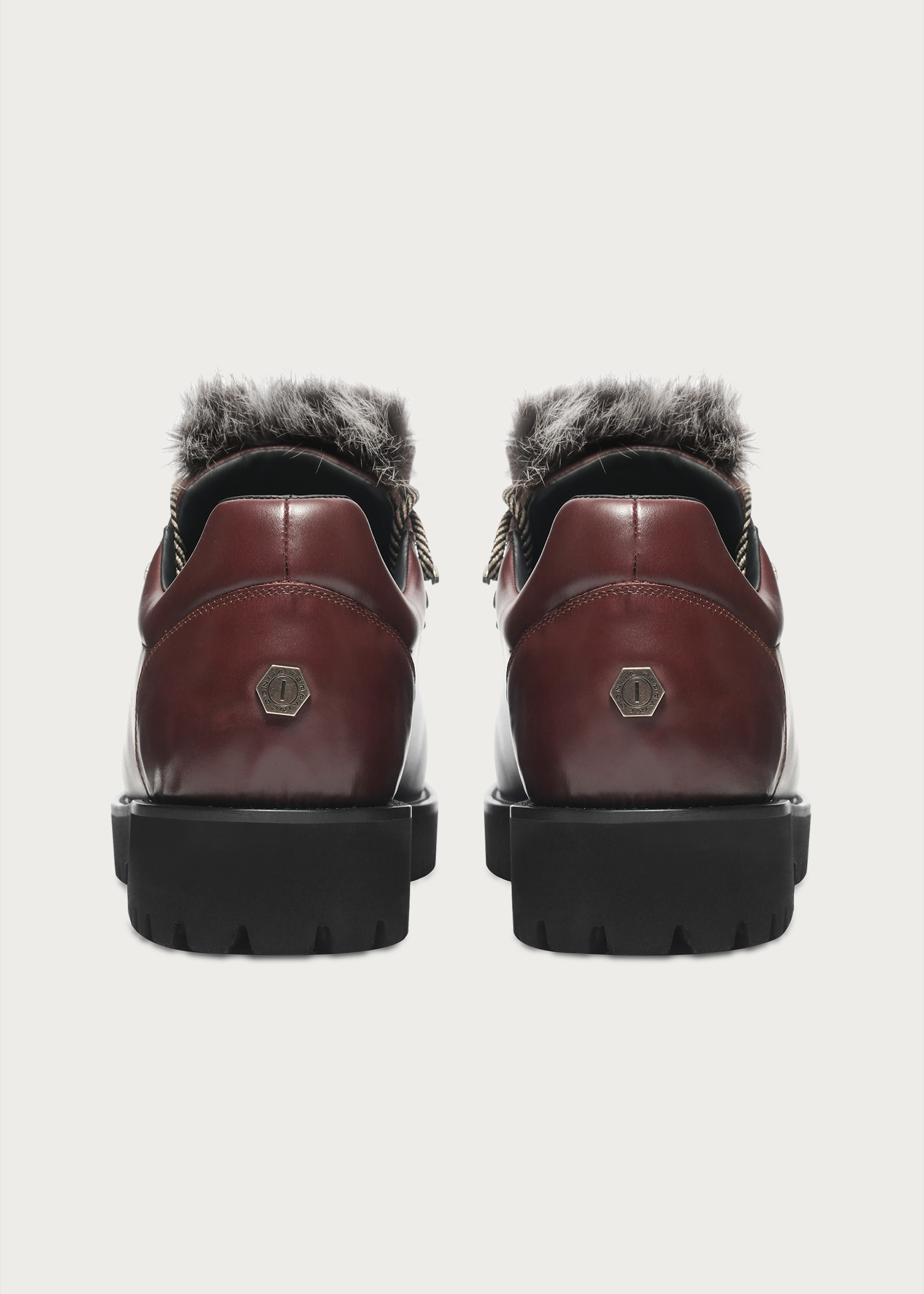 Rover Outdoor-Inspired Leather Sneakers Claret Red