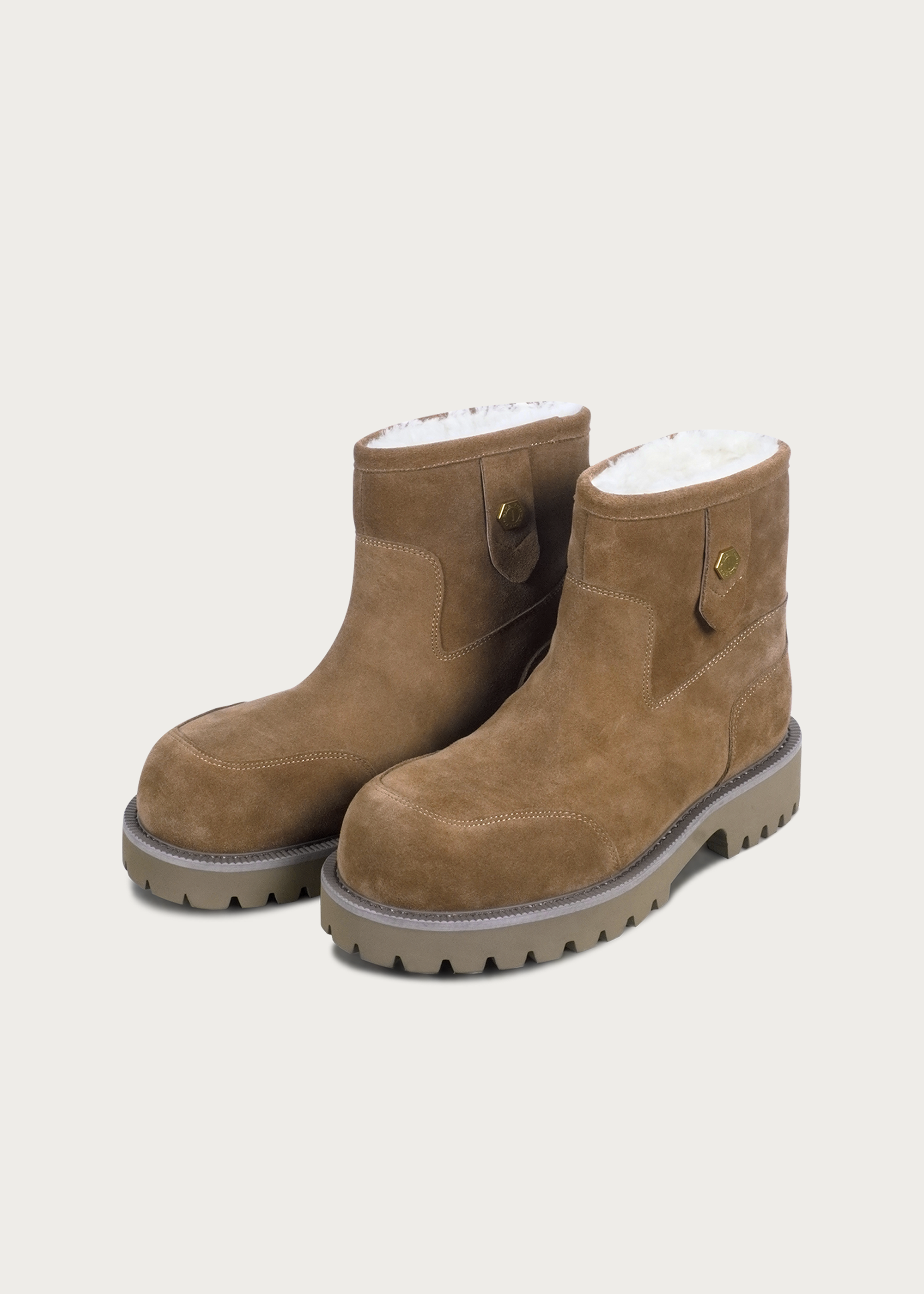Snow boots Fleece Mid-top Light coffee-brown