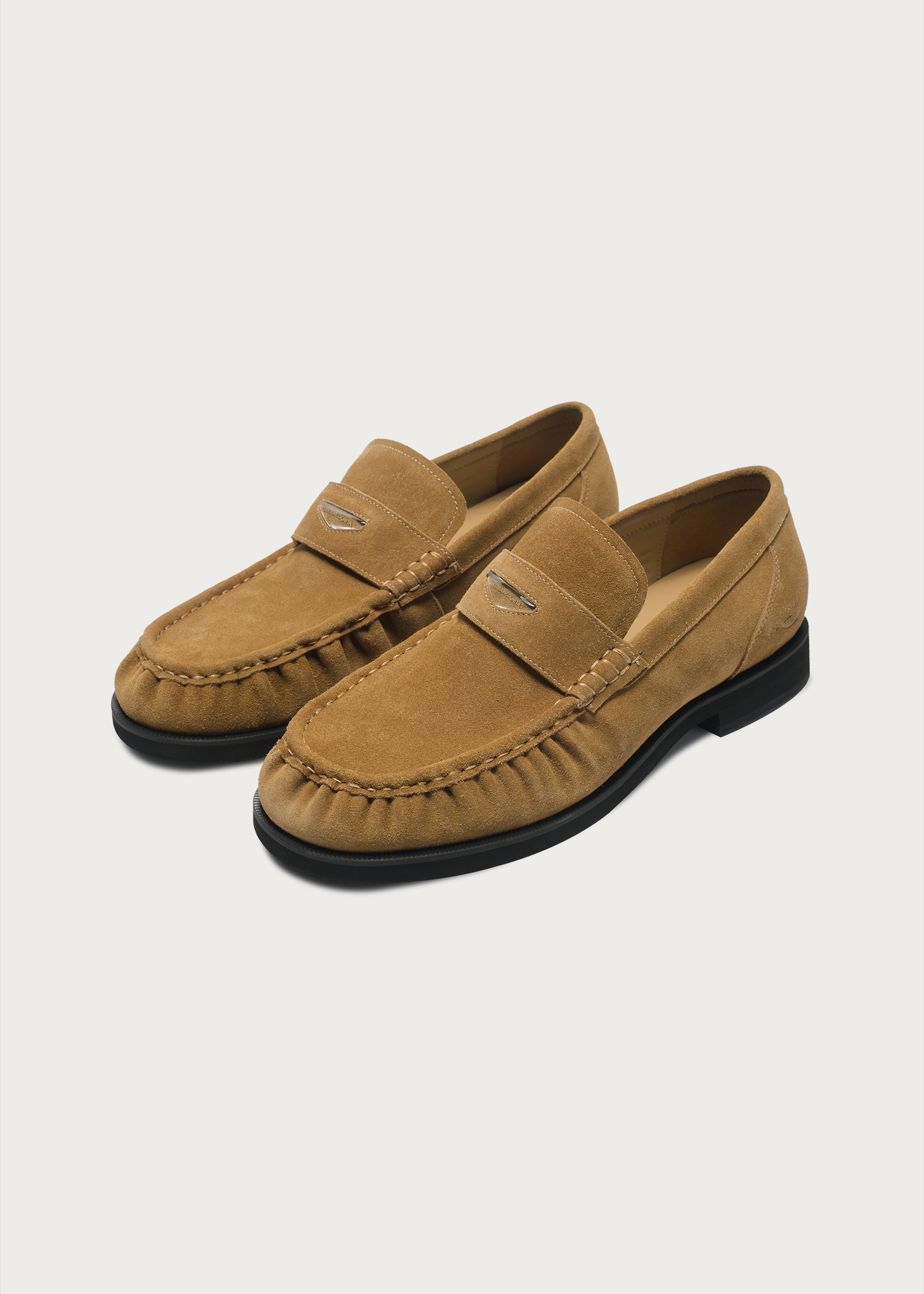 Suede Loafers Brown Khaki