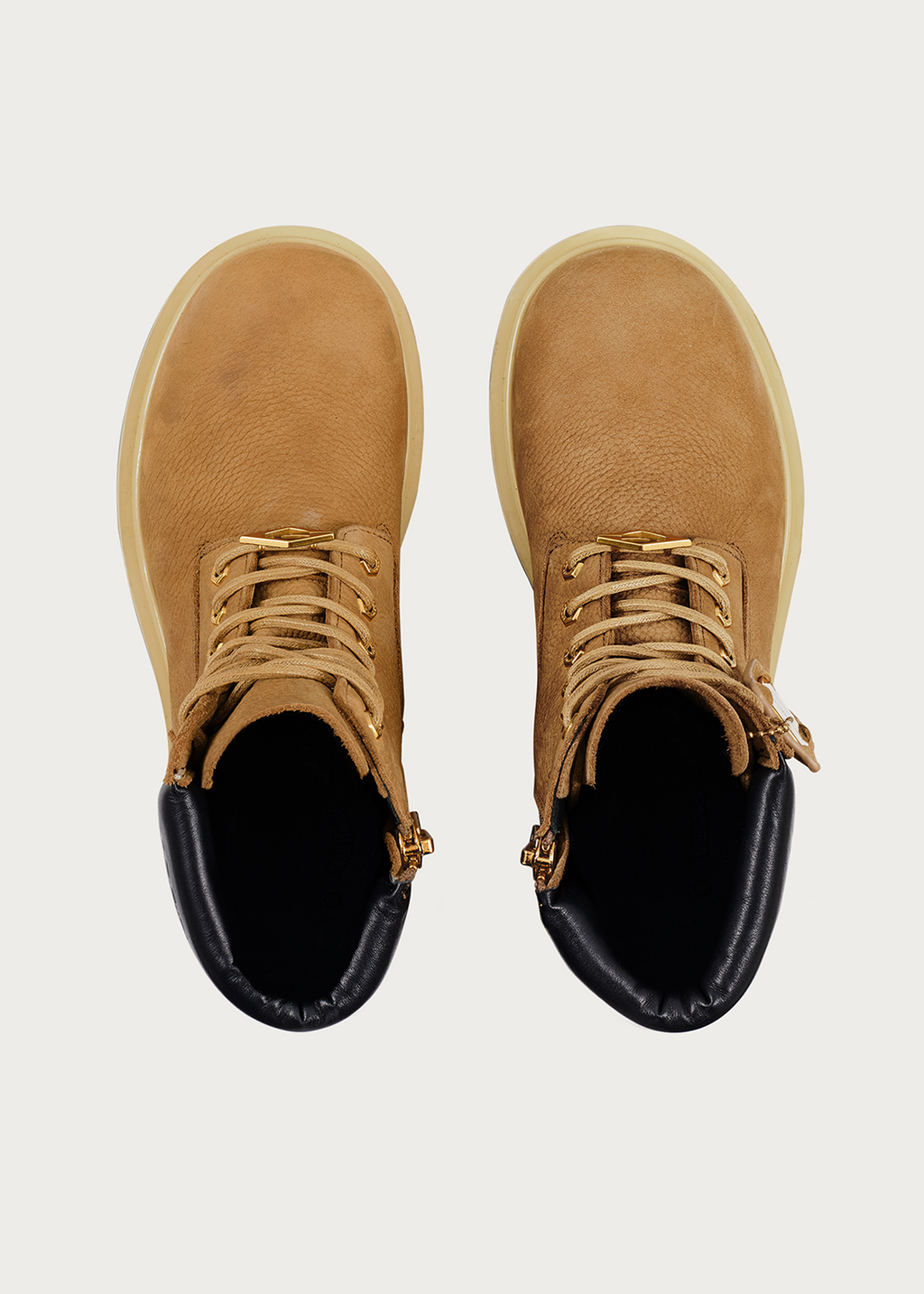 Cowhide Workwear Boots Khaki