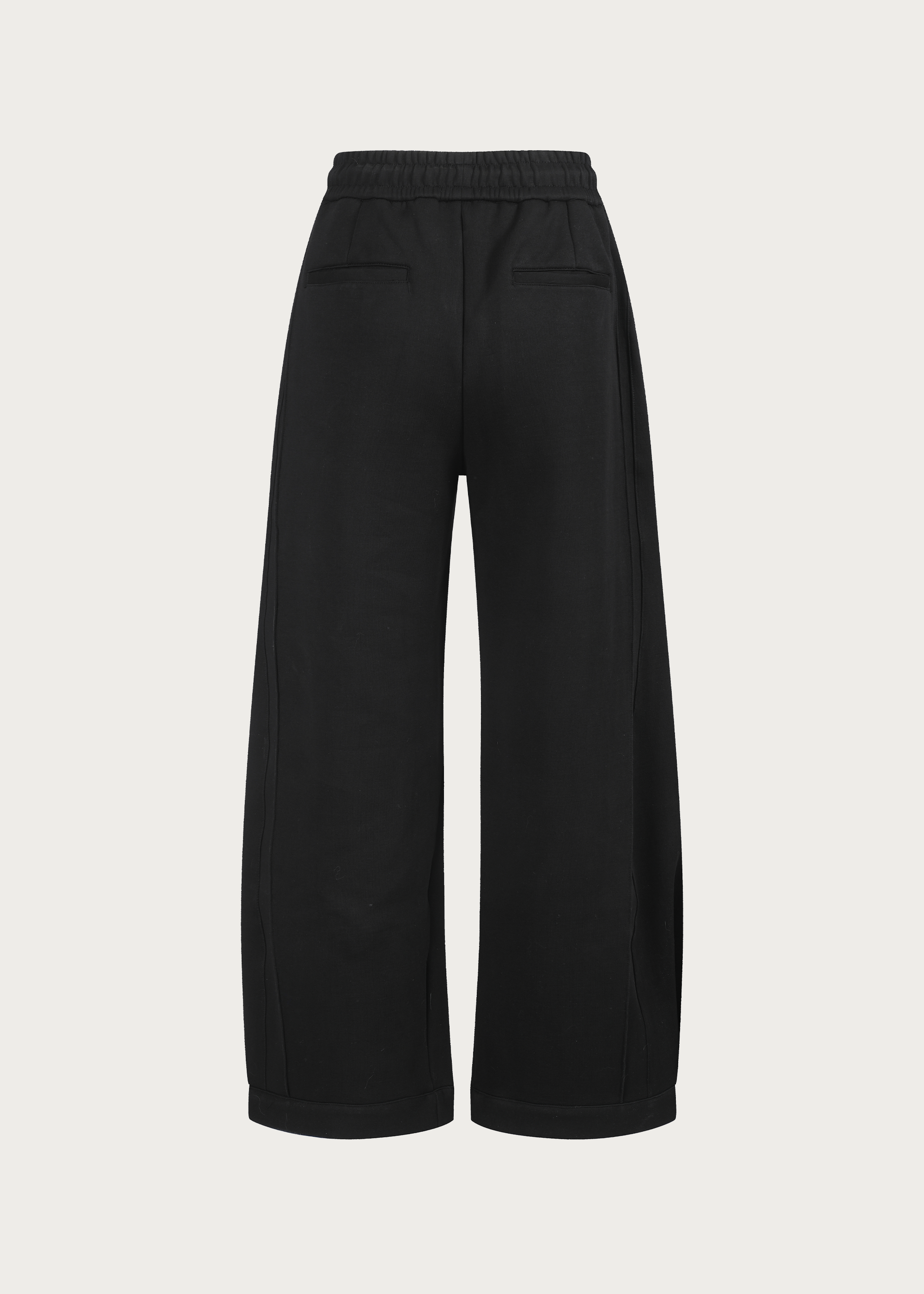 3D-Cut Casual Sweatpants Black