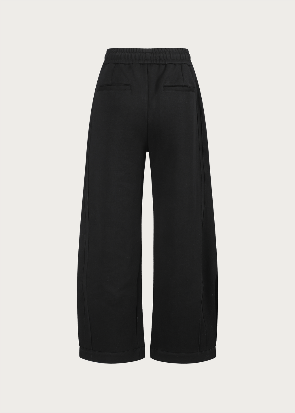 3D-Cut Casual Sweatpants Black