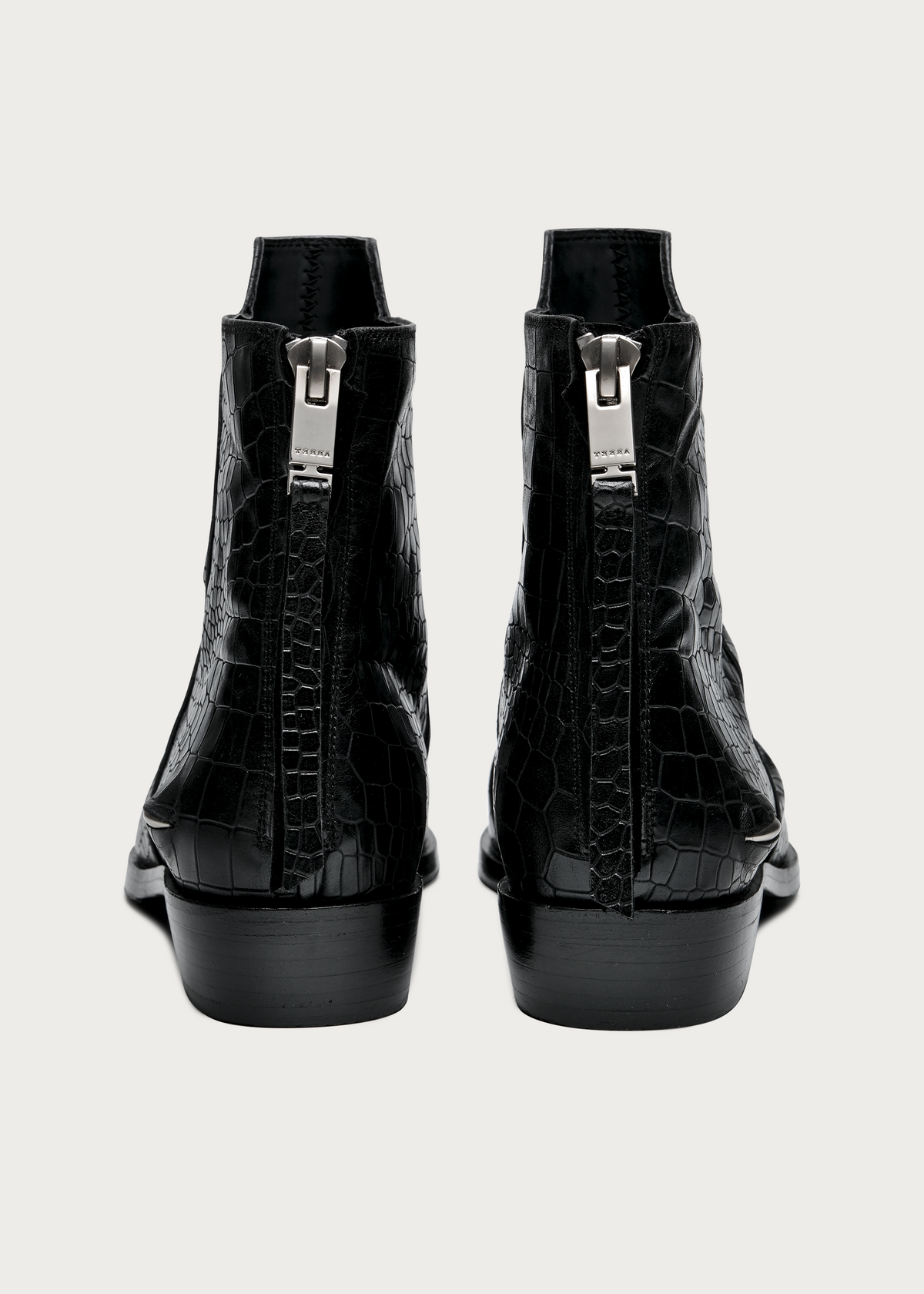 Riven II Crocodile-embossed Leather Ankle boots