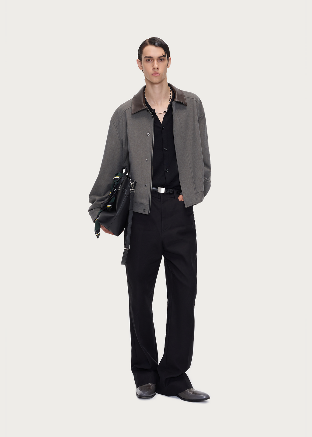 Vintage Contrast-Collar Jacket