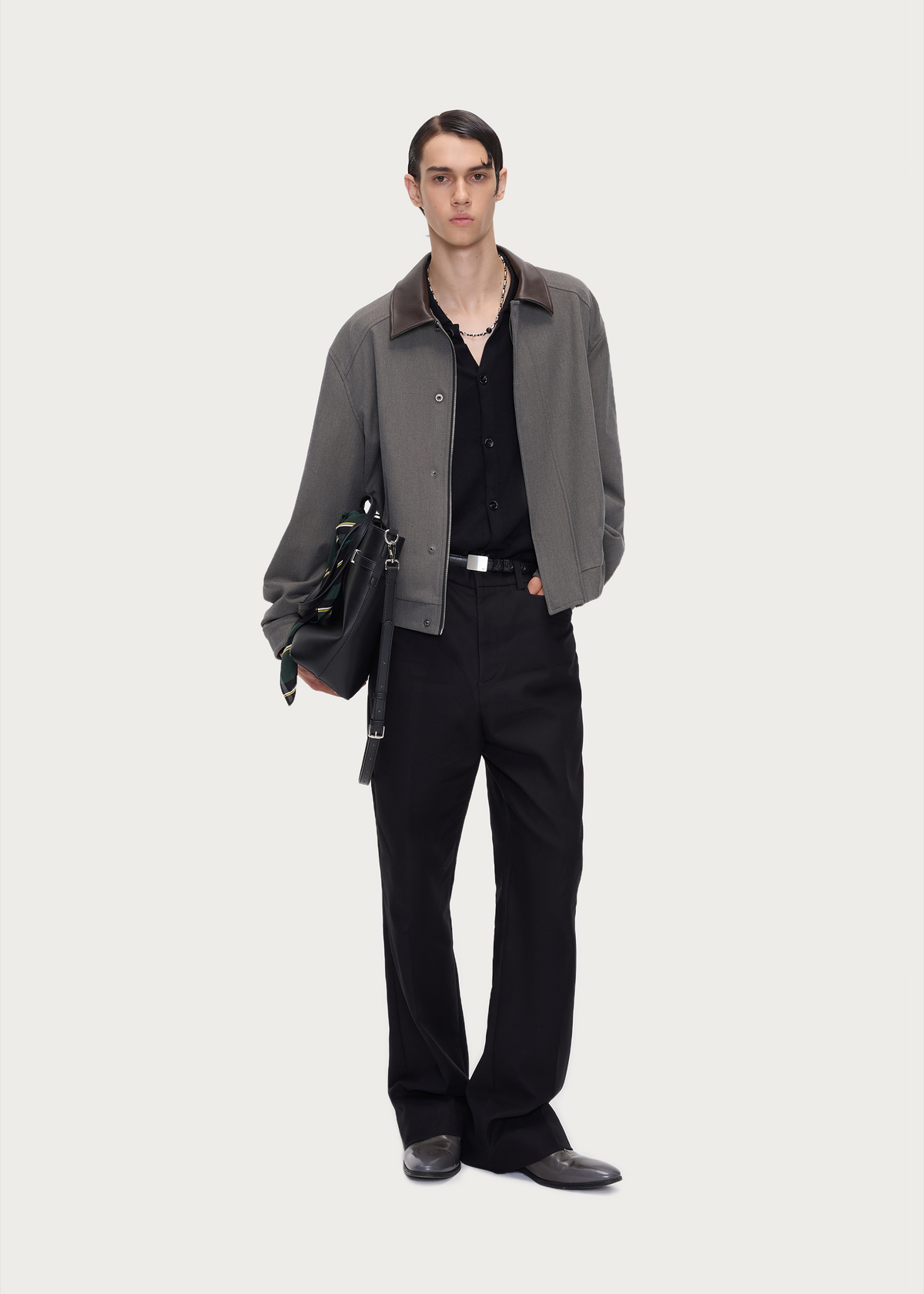 Vintage Contrast-Collar Jacket