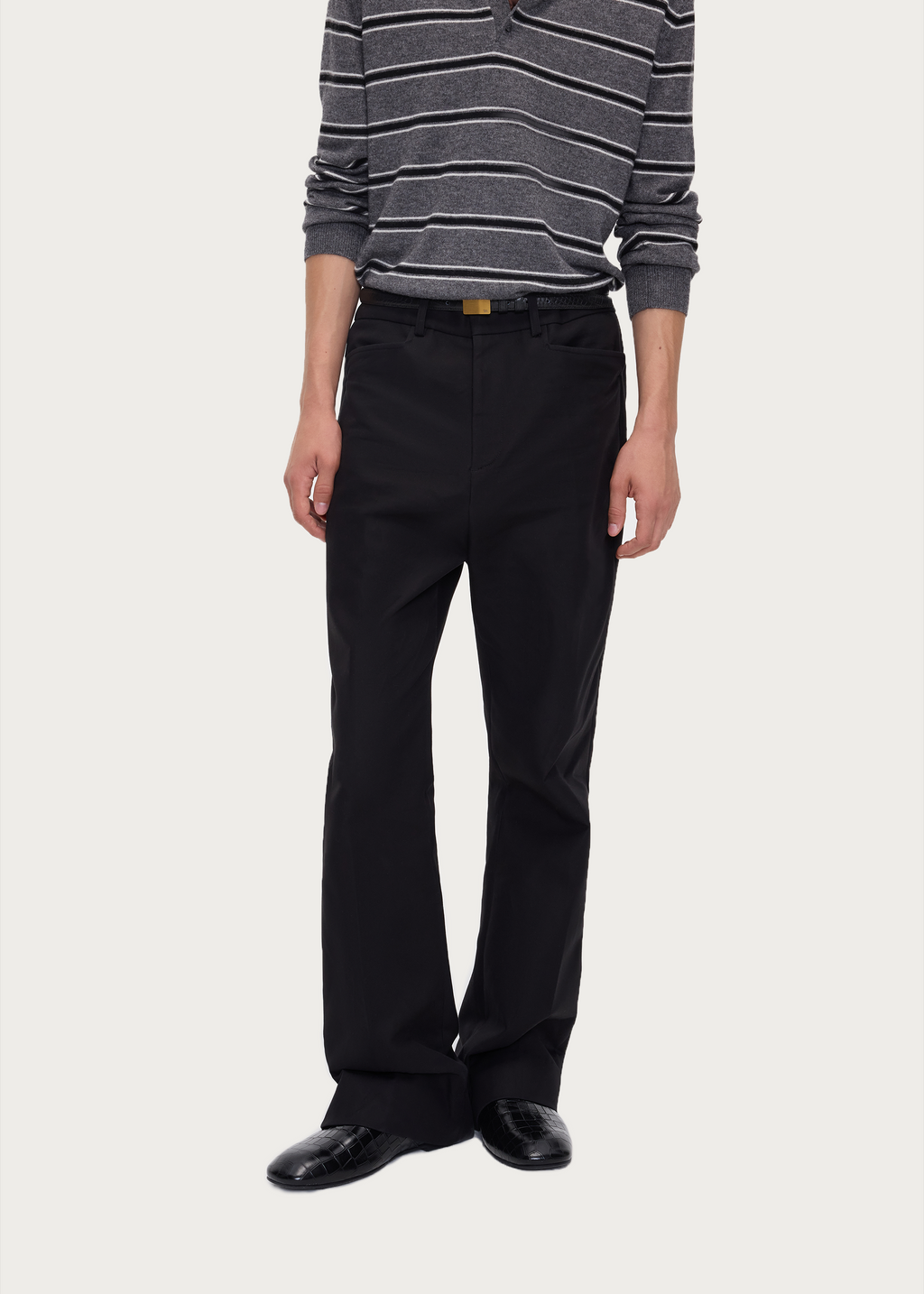Flared Cotton Trousers