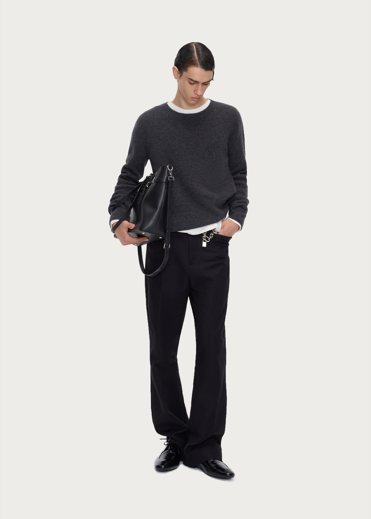Flared Cotton Trousers
