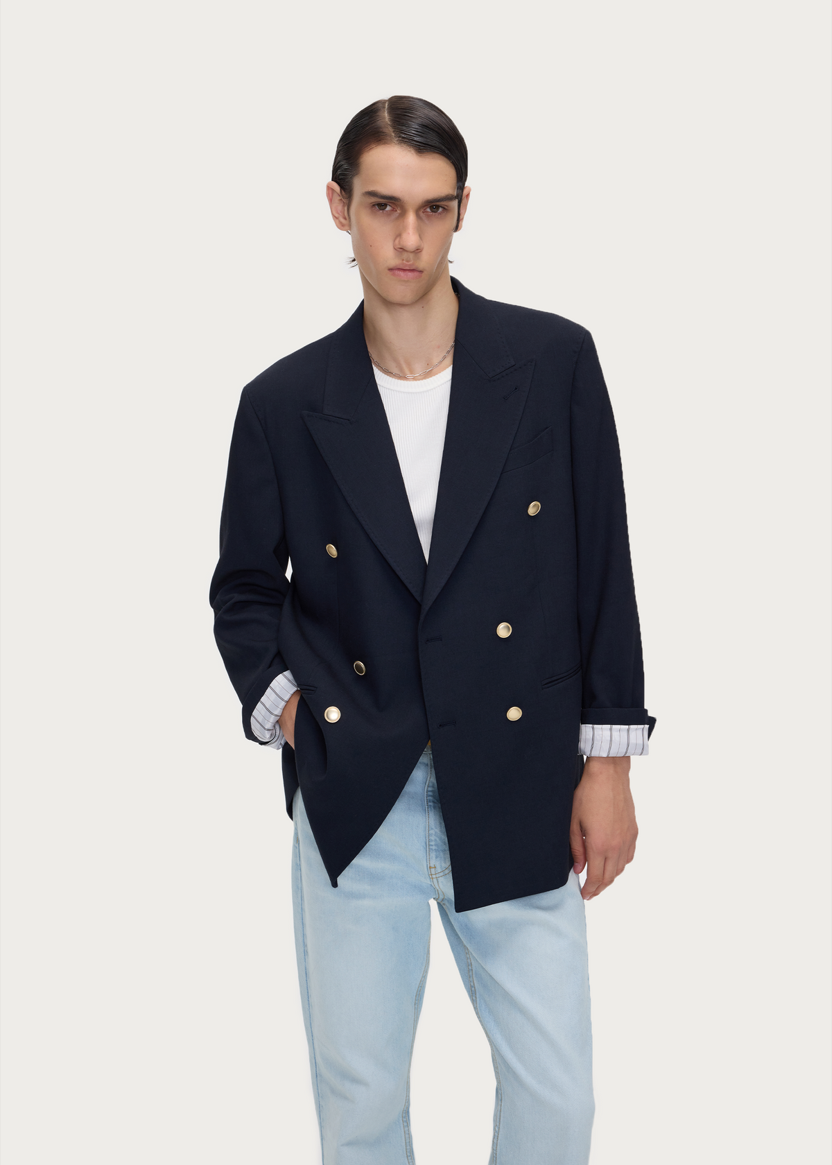 Double-Breasted Tailored Blazer