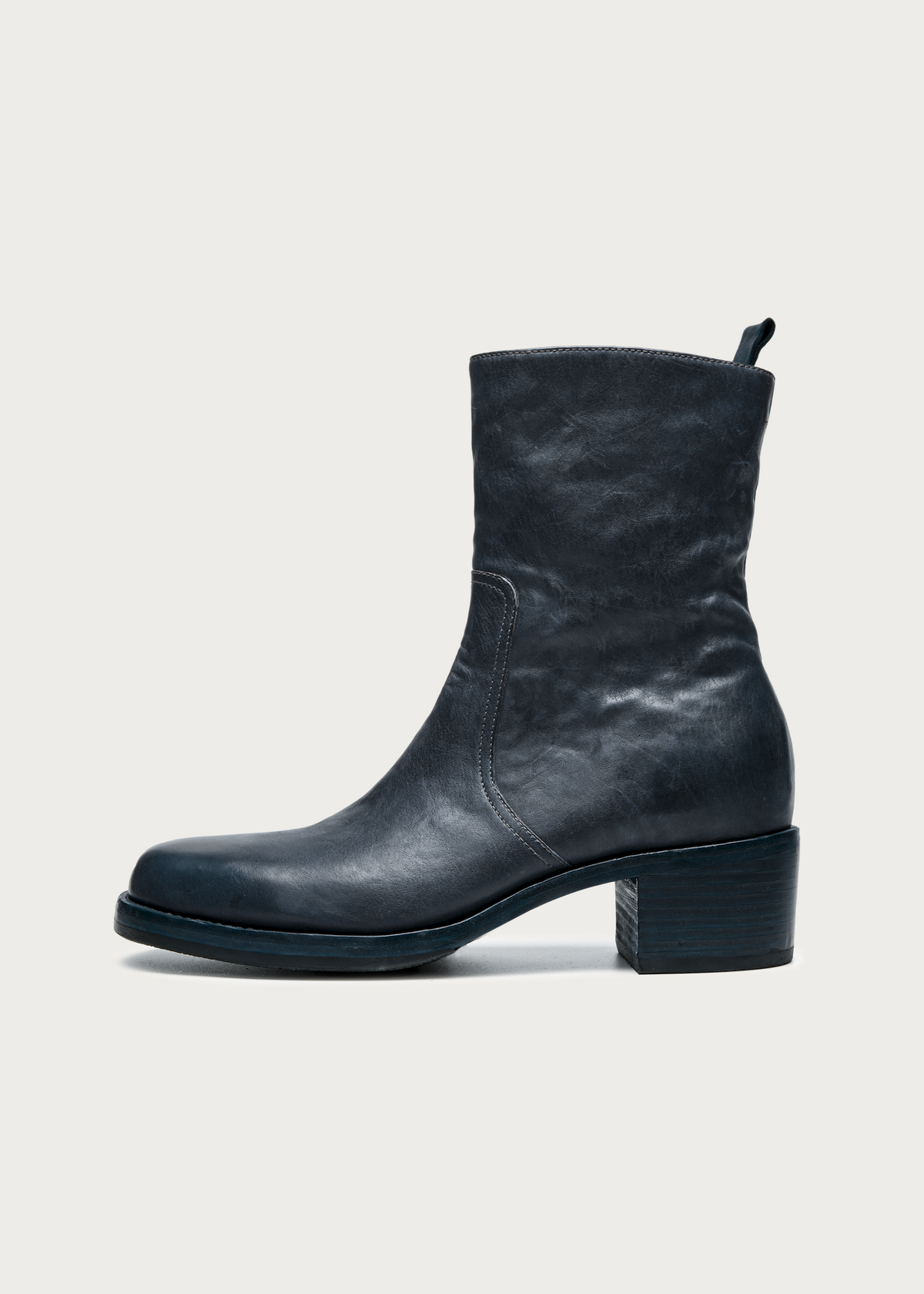 Veyran Horsehide Leather Boots Gray-Blue