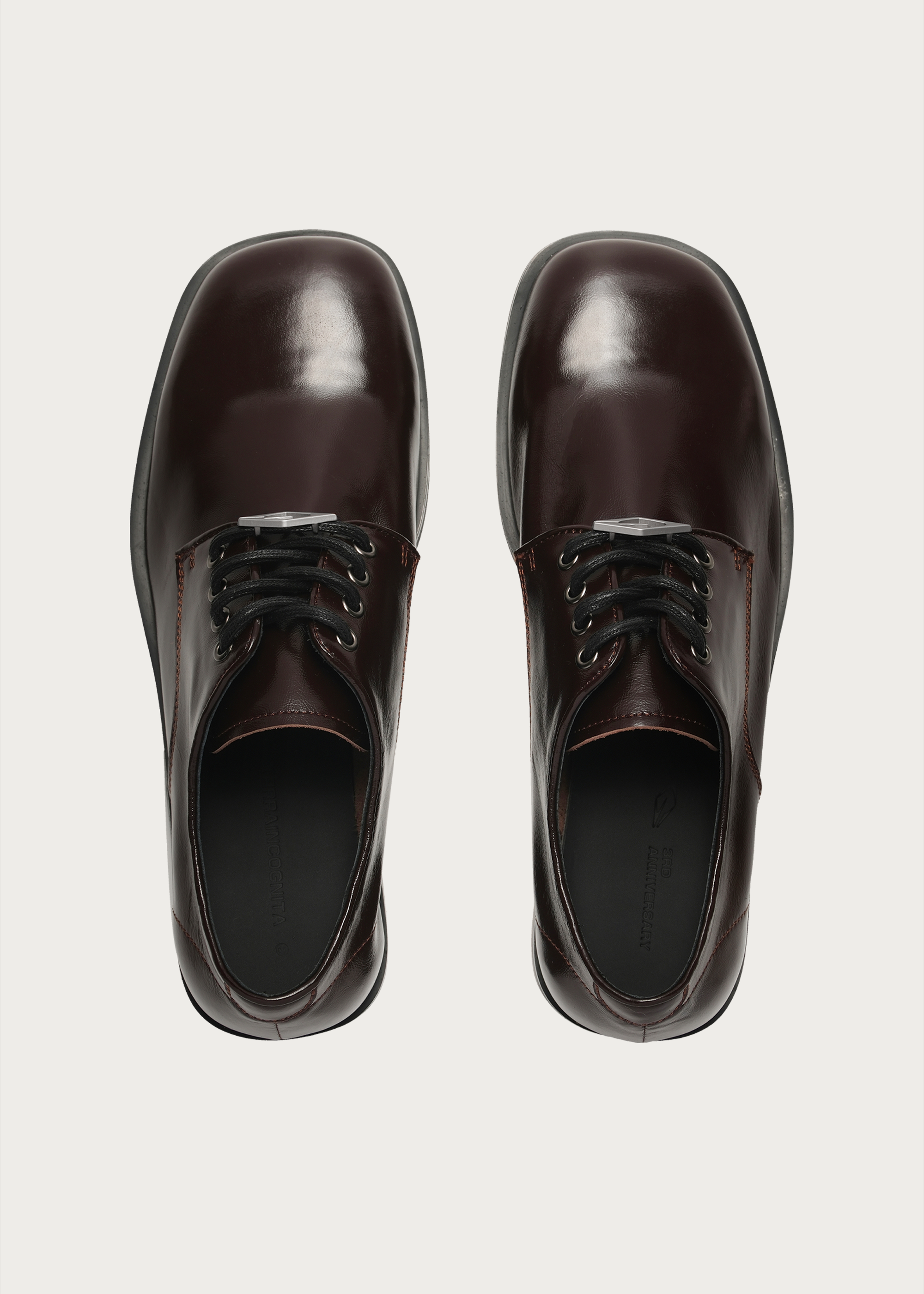 Leather Derby shoes Chocolate brown