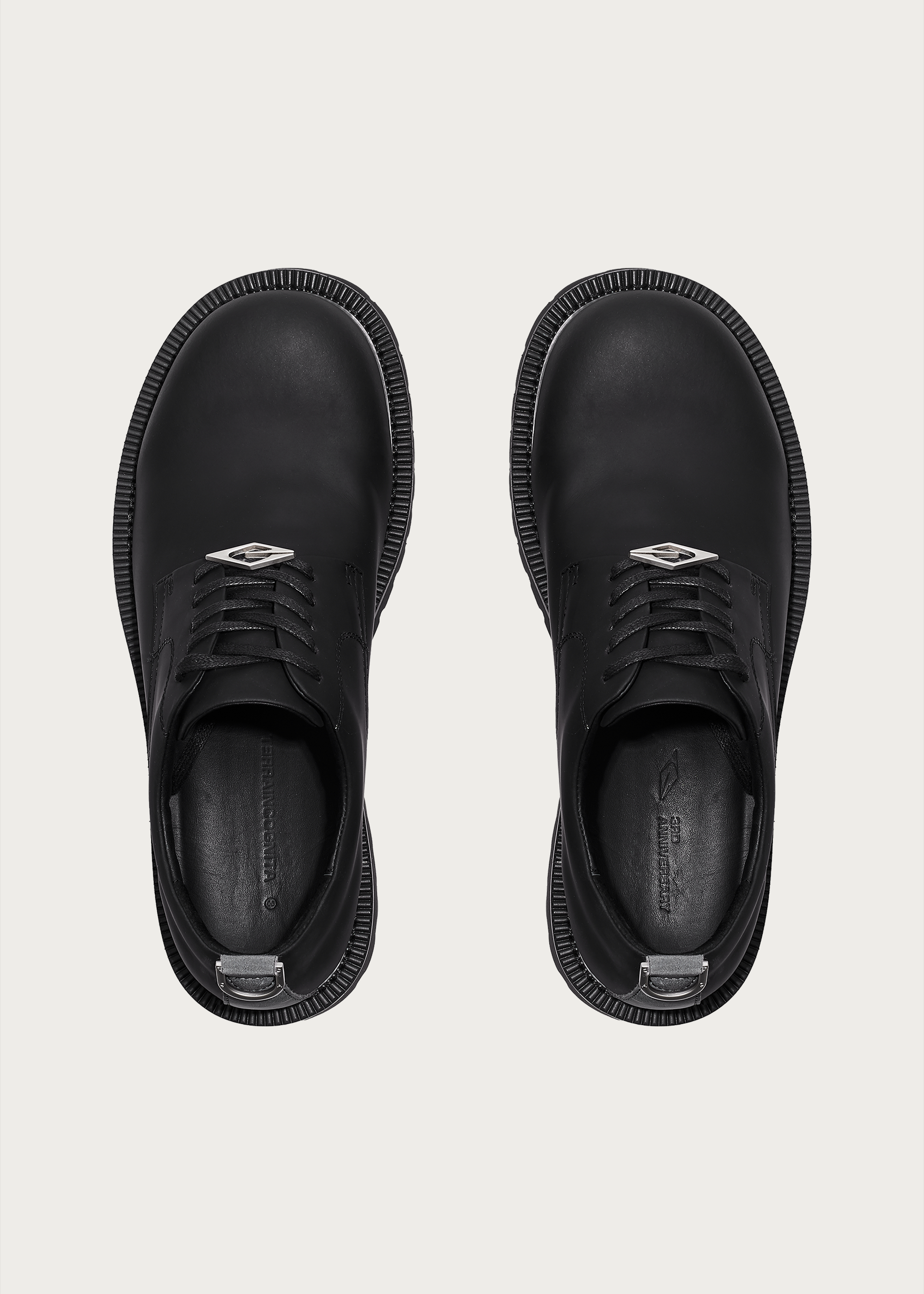 Derby shoes Chunky Round-toe Matte black