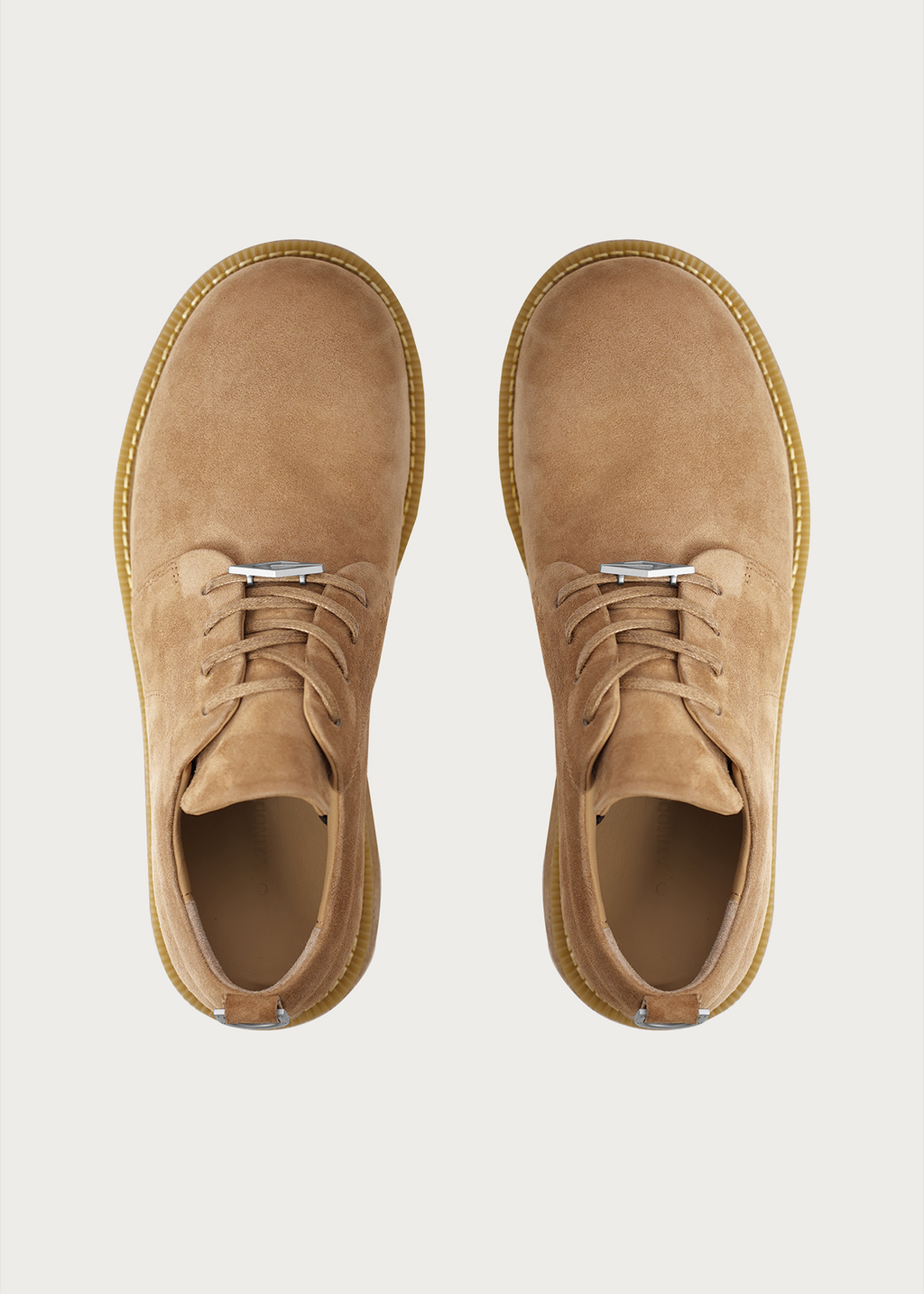 Sheepskin Derby Shoes Khaki