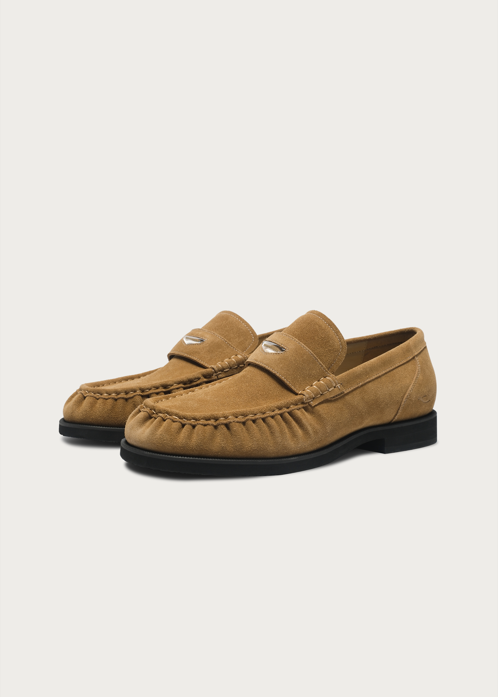 Suede Loafers Brown Khaki