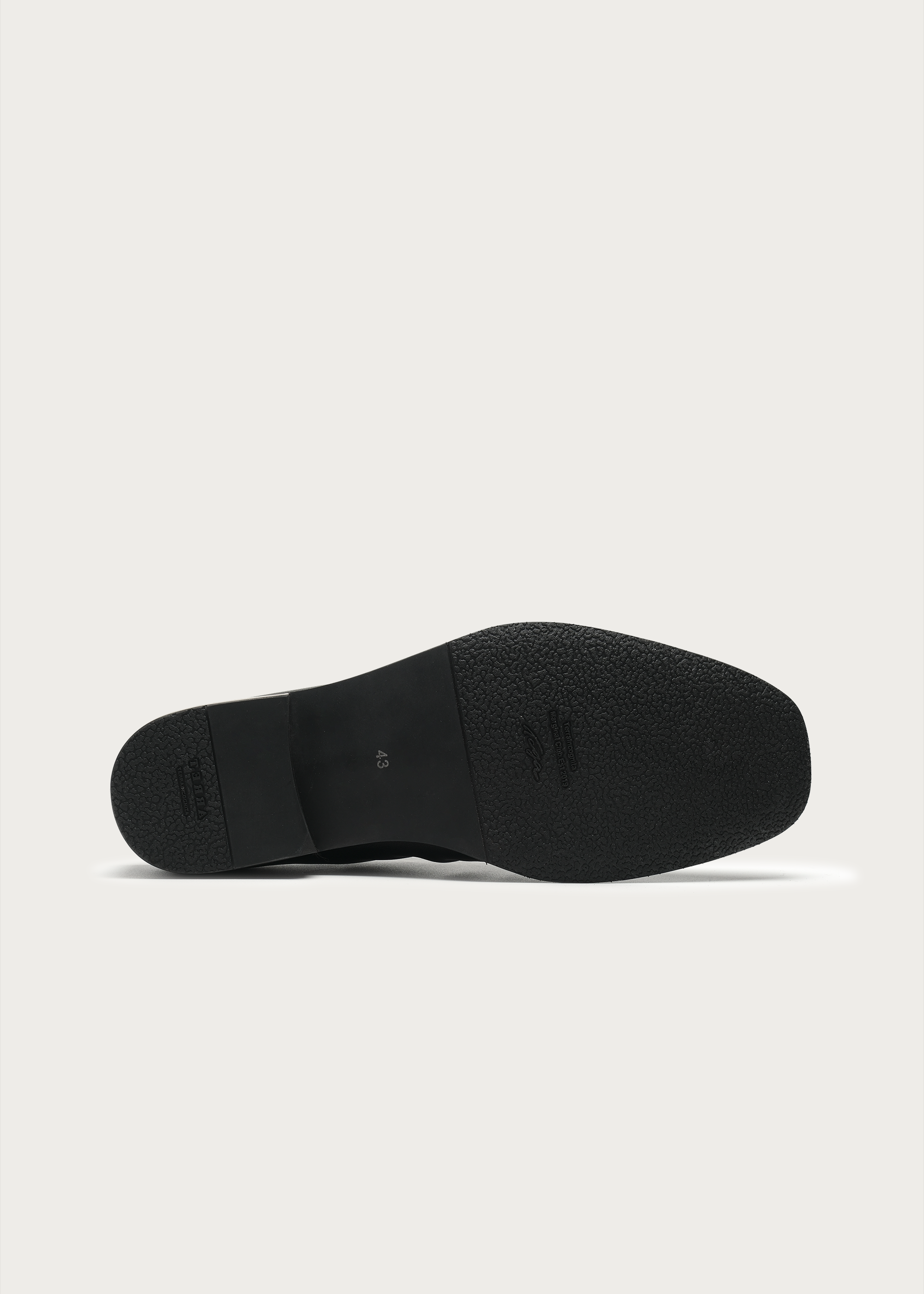 Riven Wrinkle Leather Mules Black