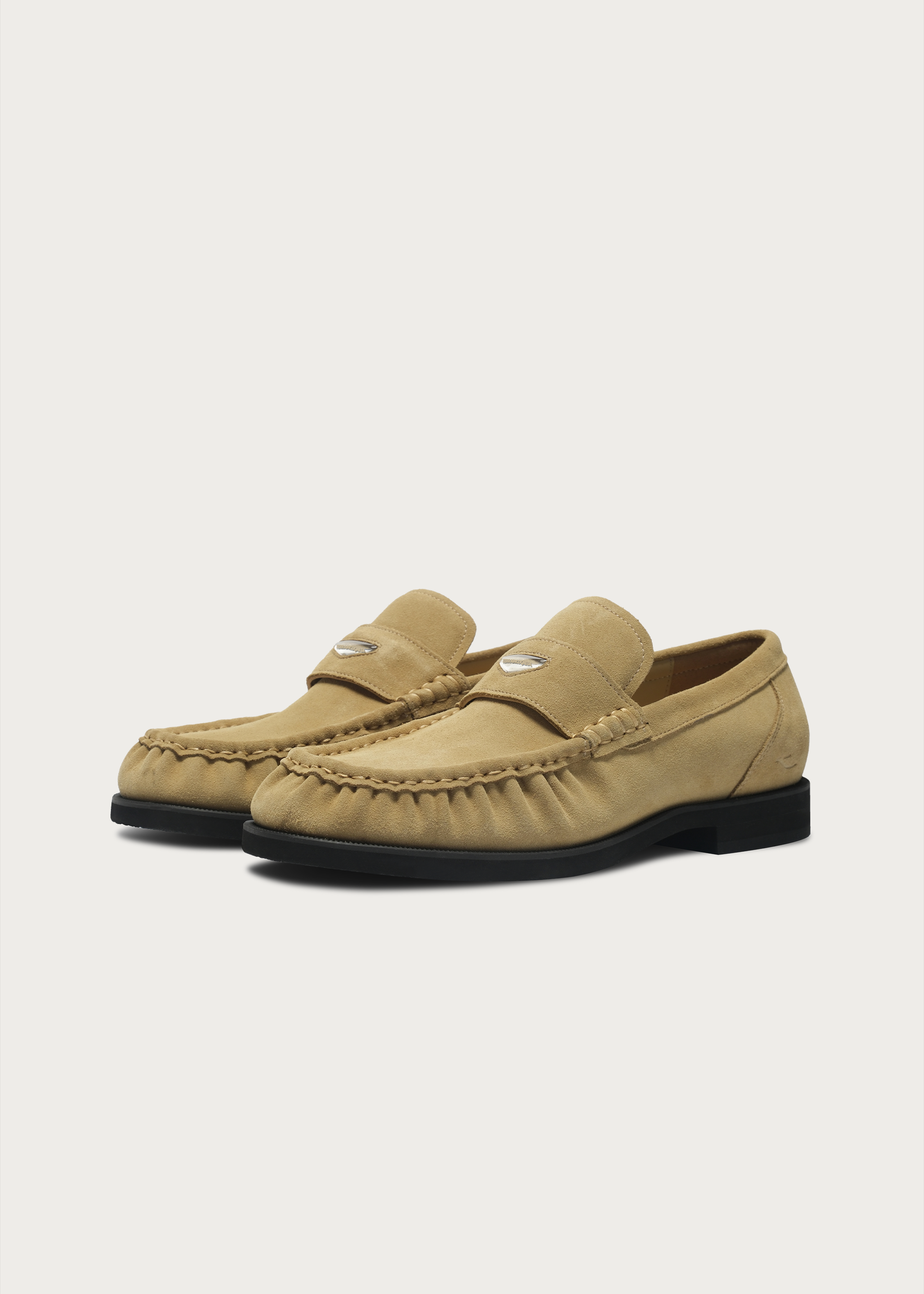 Suede Loafers Light Khaki