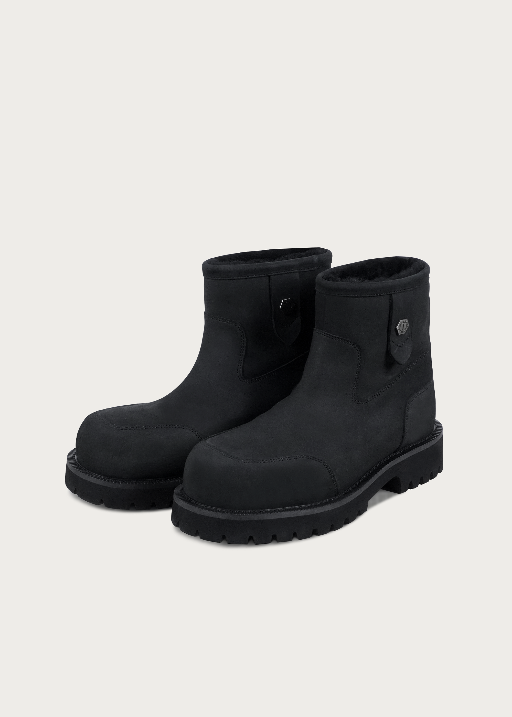 Snow boots Fleece Mid-top Matte black