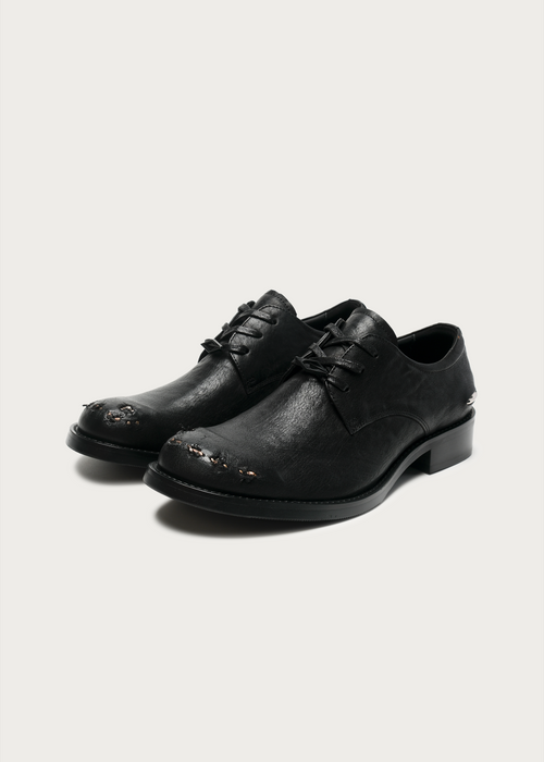 Arc Metal-Toe Derby Shoes Black