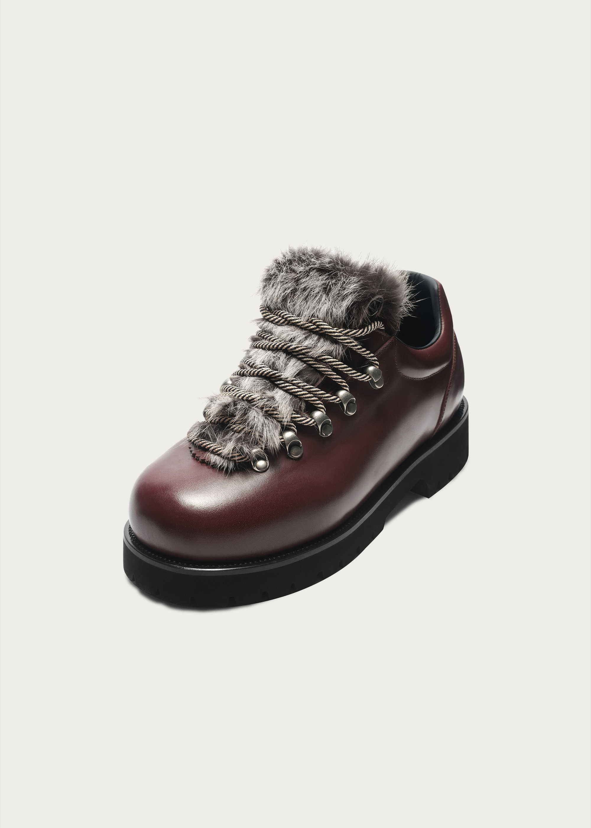 Rover Outdoor-Inspired Leather Sneakers Claret Red