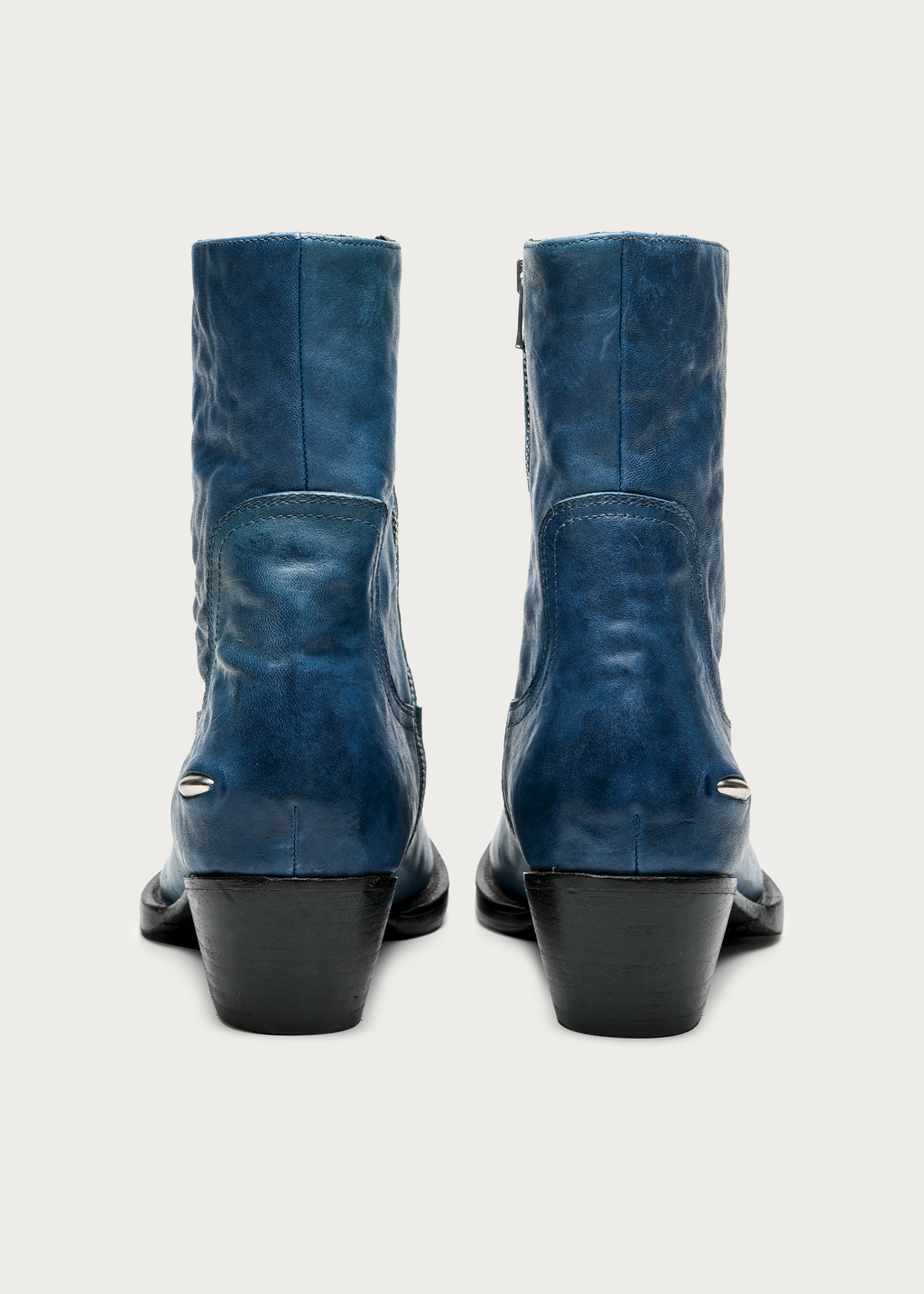 Ashen II Leather Boots Blue