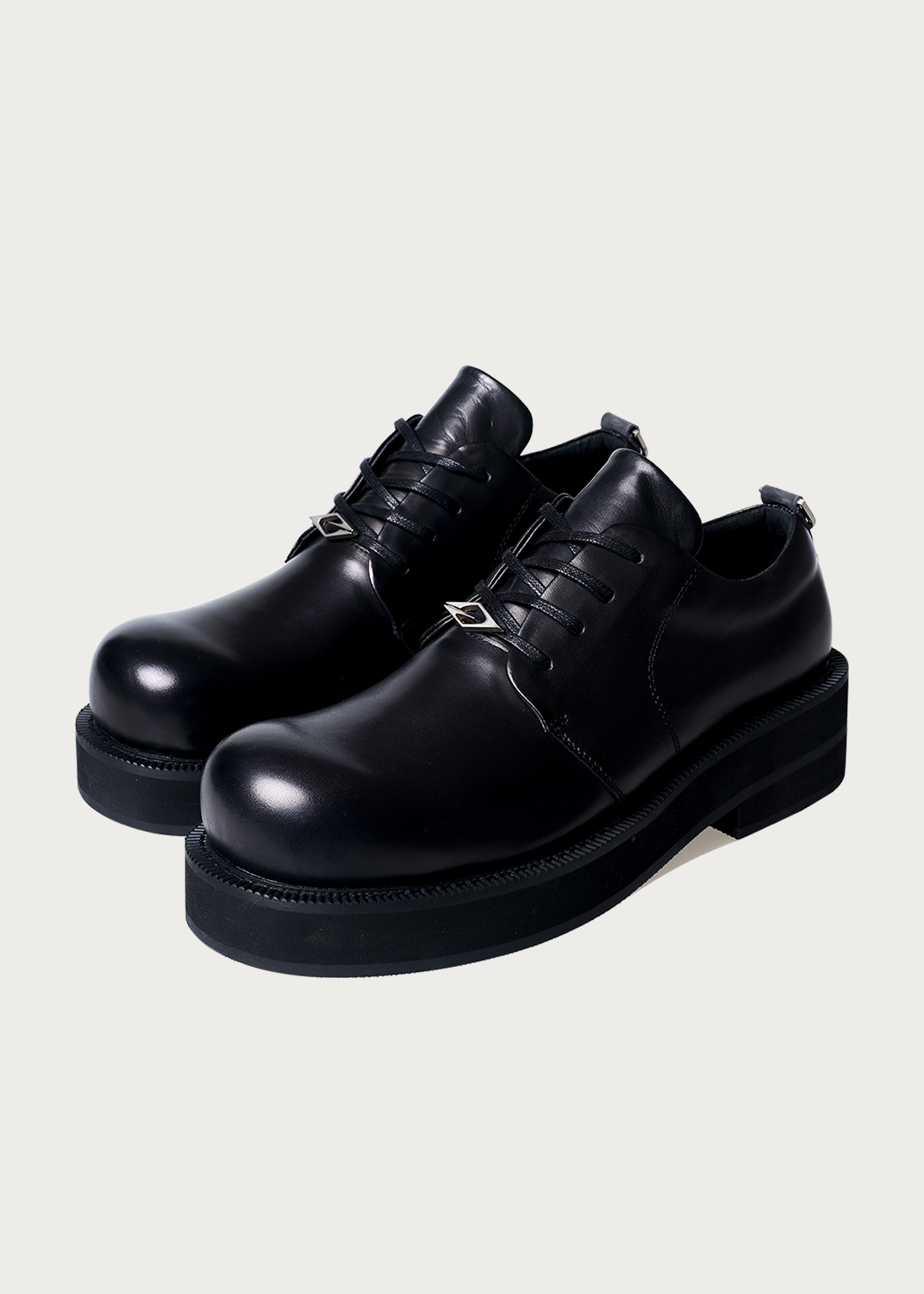 Derby shoes thick-soled Black