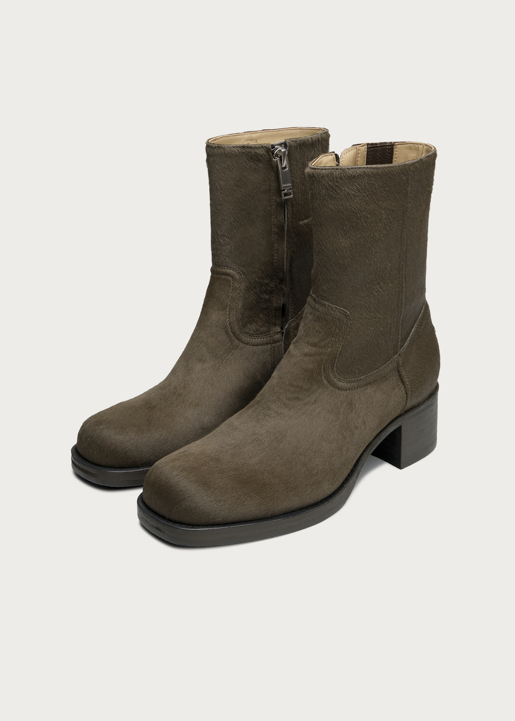 Vaelen Calfhair Boots Dark Green