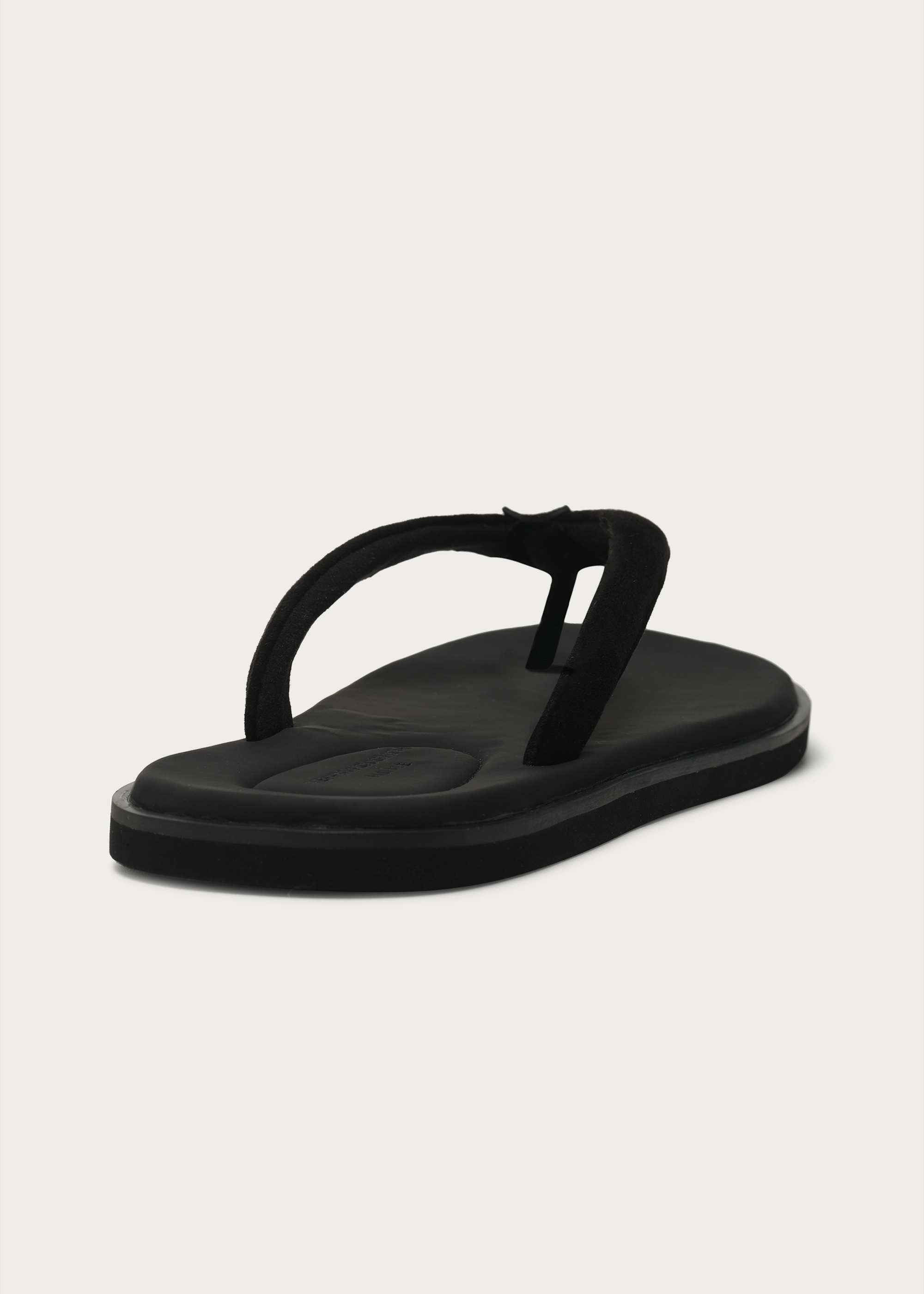 TerraHome Suede Flip-Flops Black
