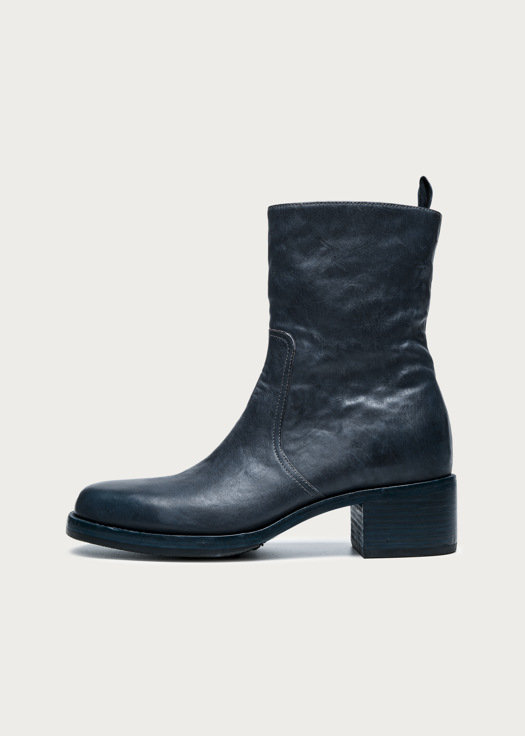 Veyran Horsehide Leather Boots Gray-Blue