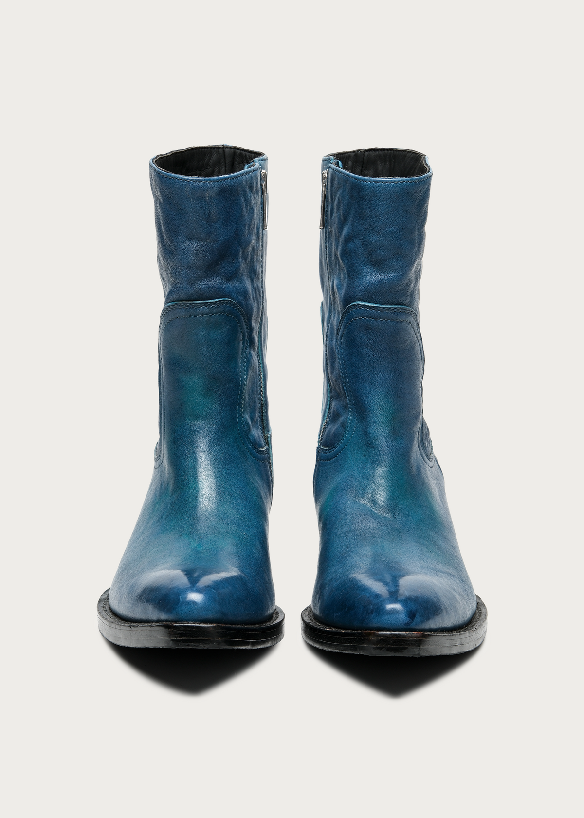 Ashen II Leather Boots Blue