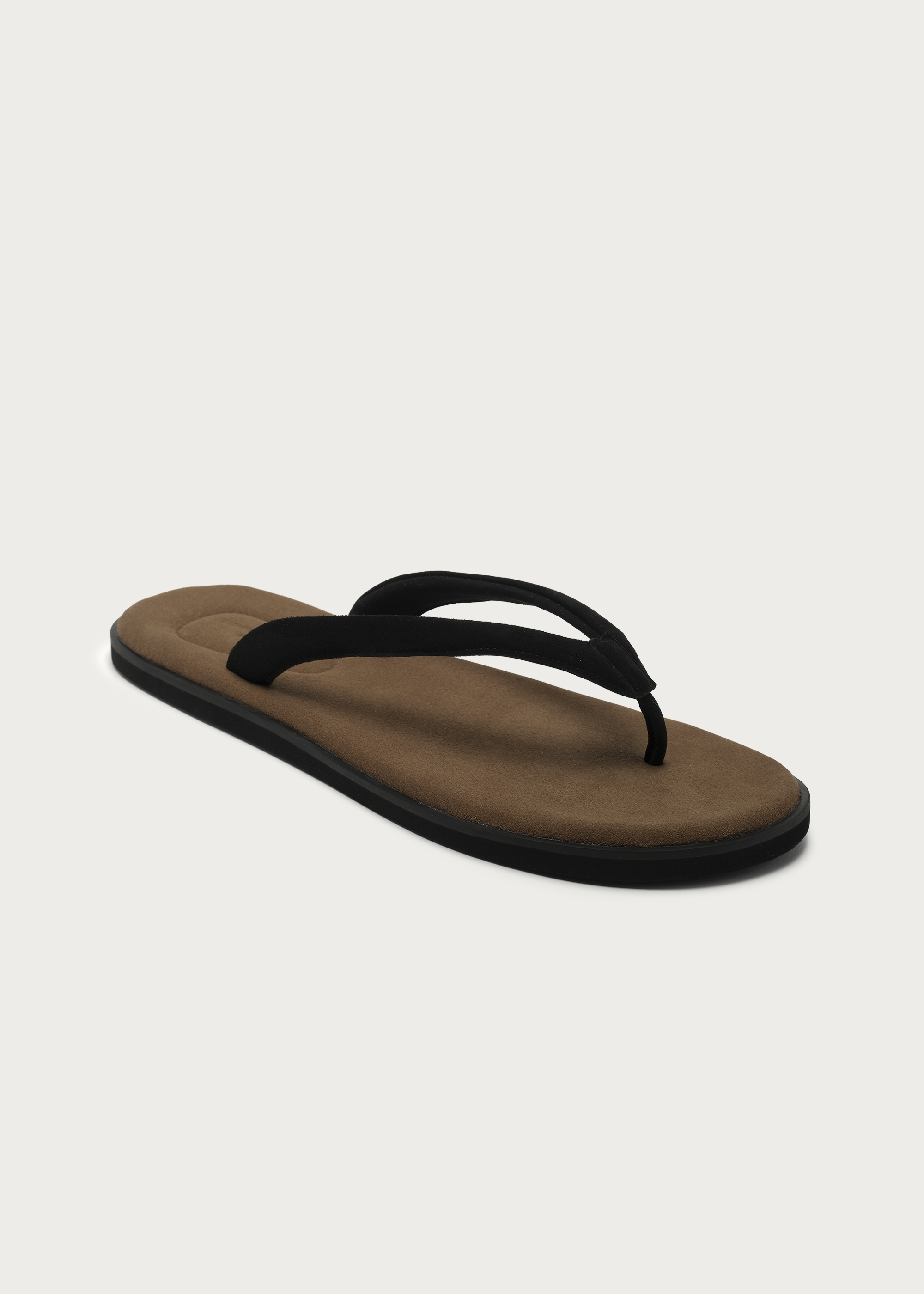 TerraHome Suede Flip-Flops Brown