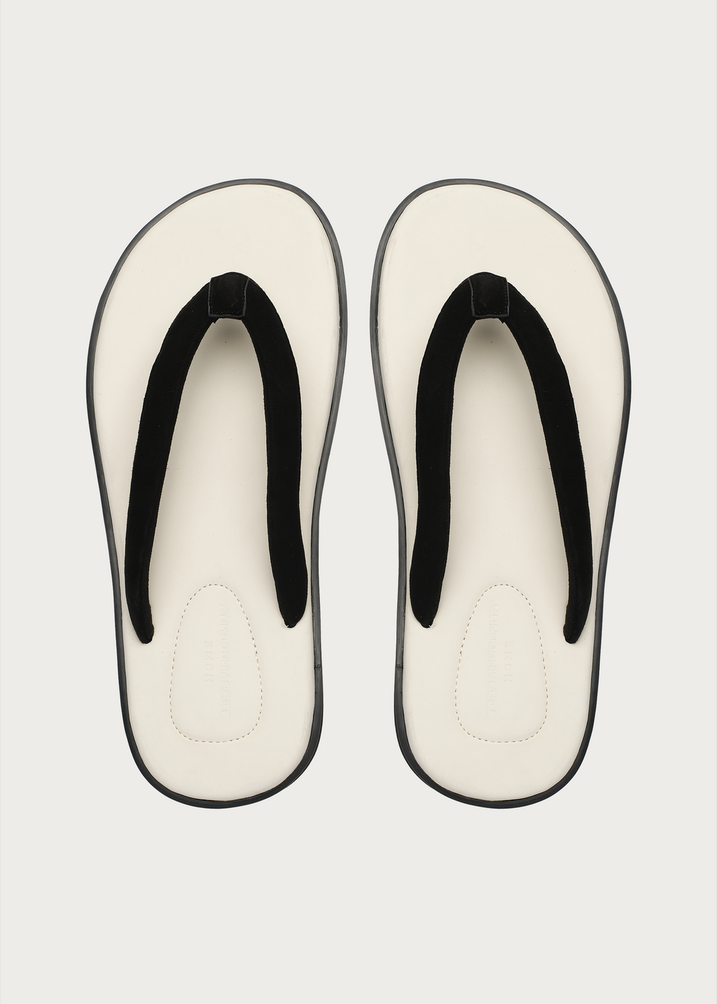 TerraHome Suede Flip-Flops White