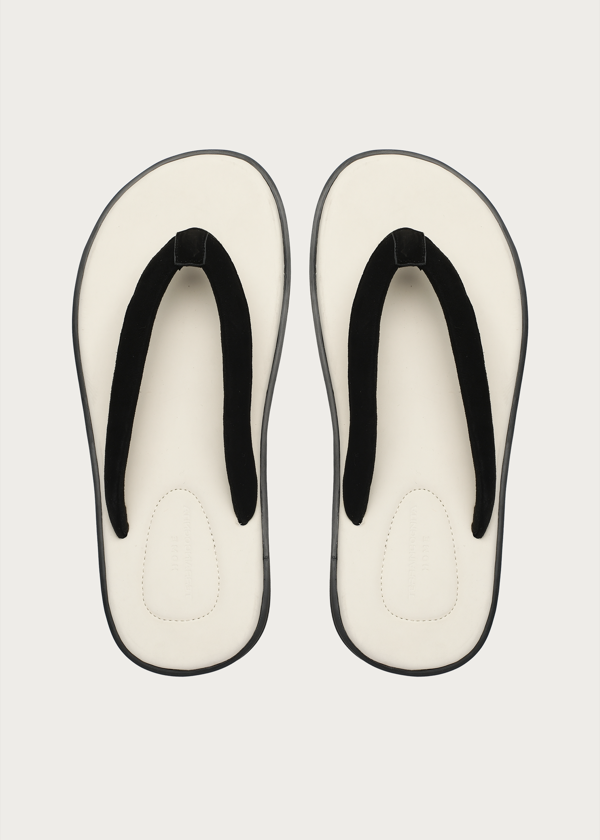 TerraHome Suede Flip-Flops White