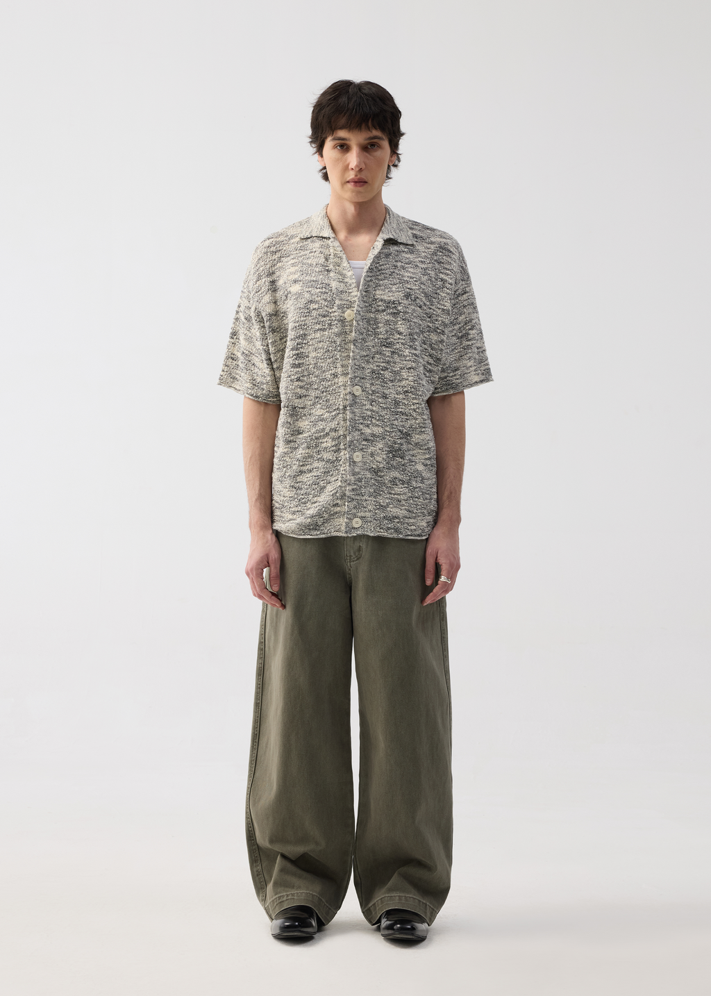 Loose-Fit Adjustable-Waistband Jeans Green