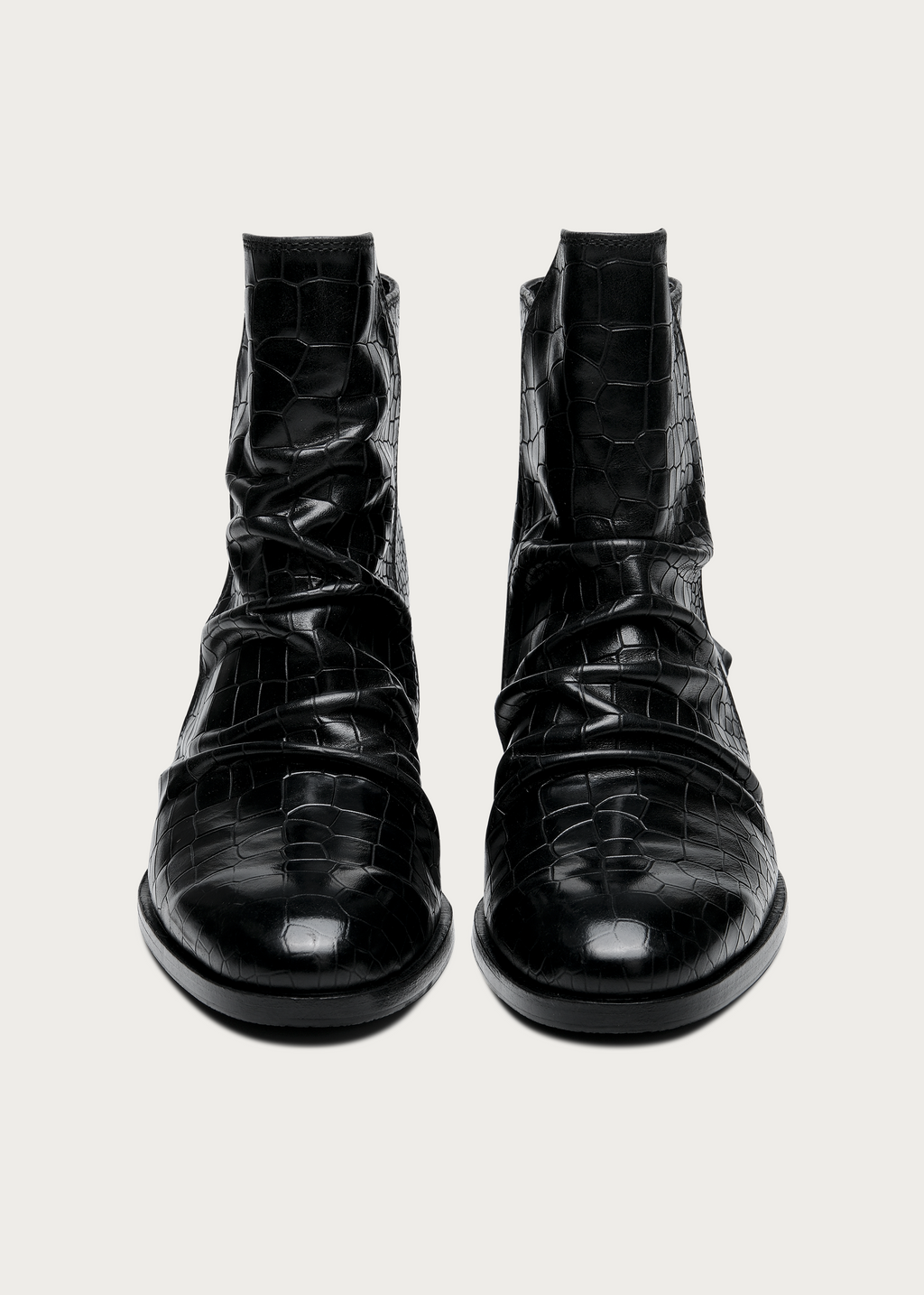 Riven II Crocodile-embossed Leather Ankle boots