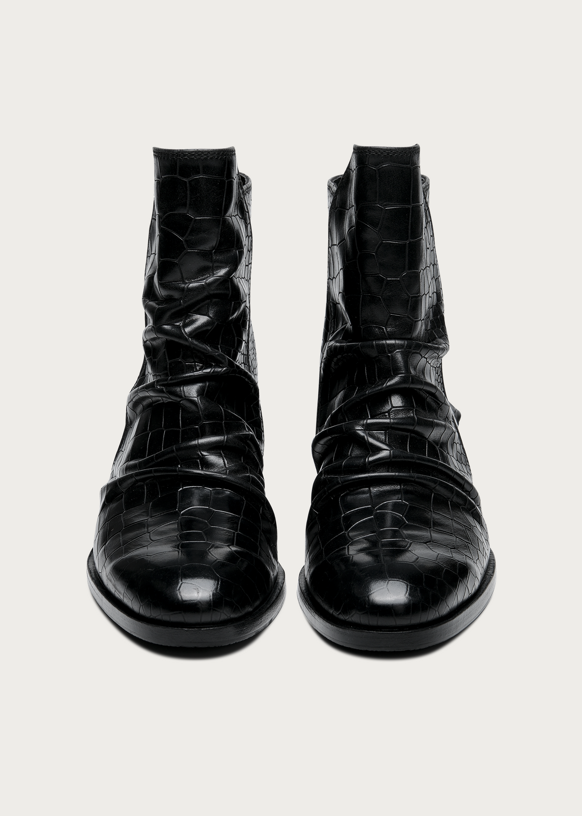 Riven II Crocodile-embossed Leather Ankle boots
