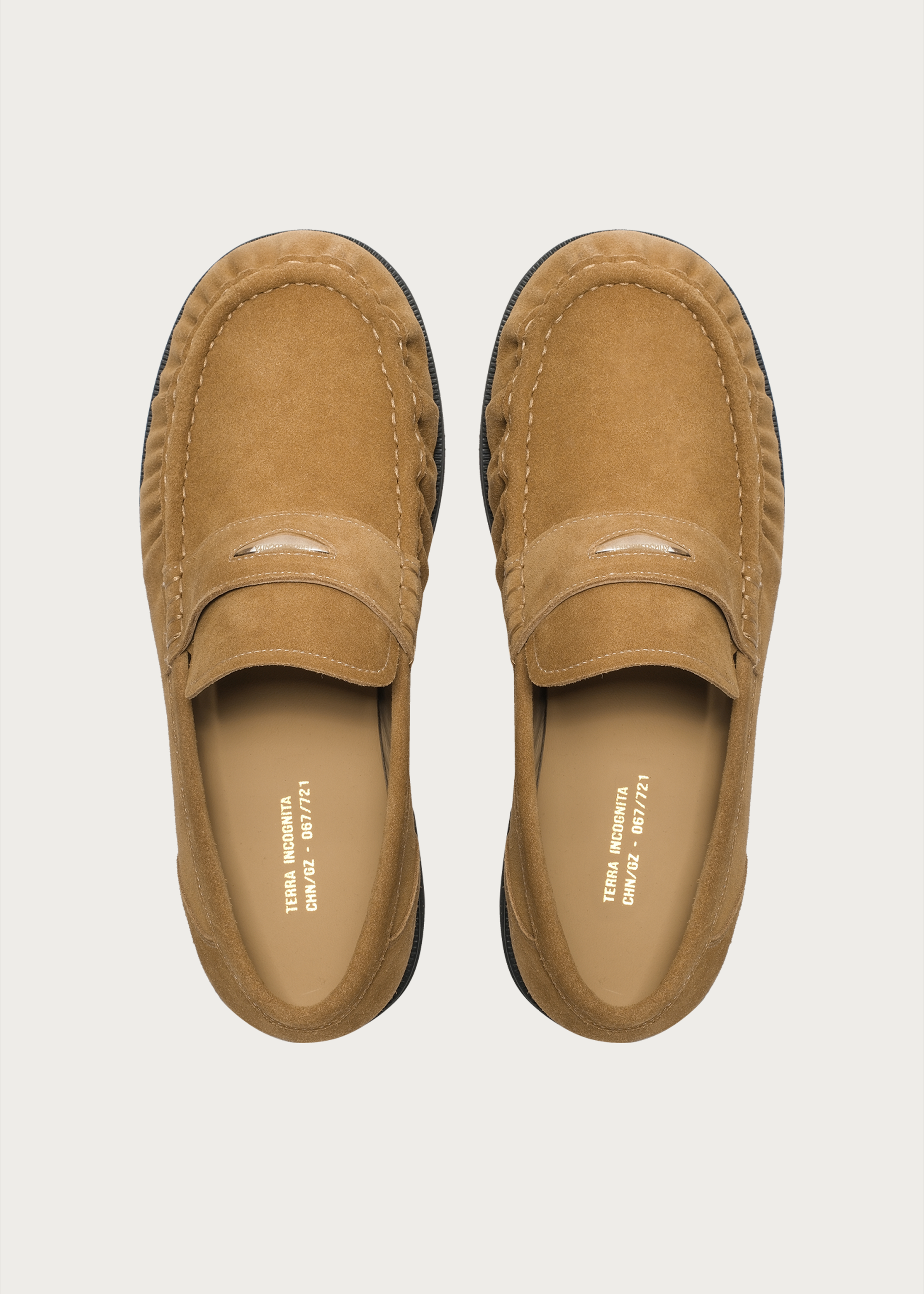 Suede Loafers Brown Khaki
