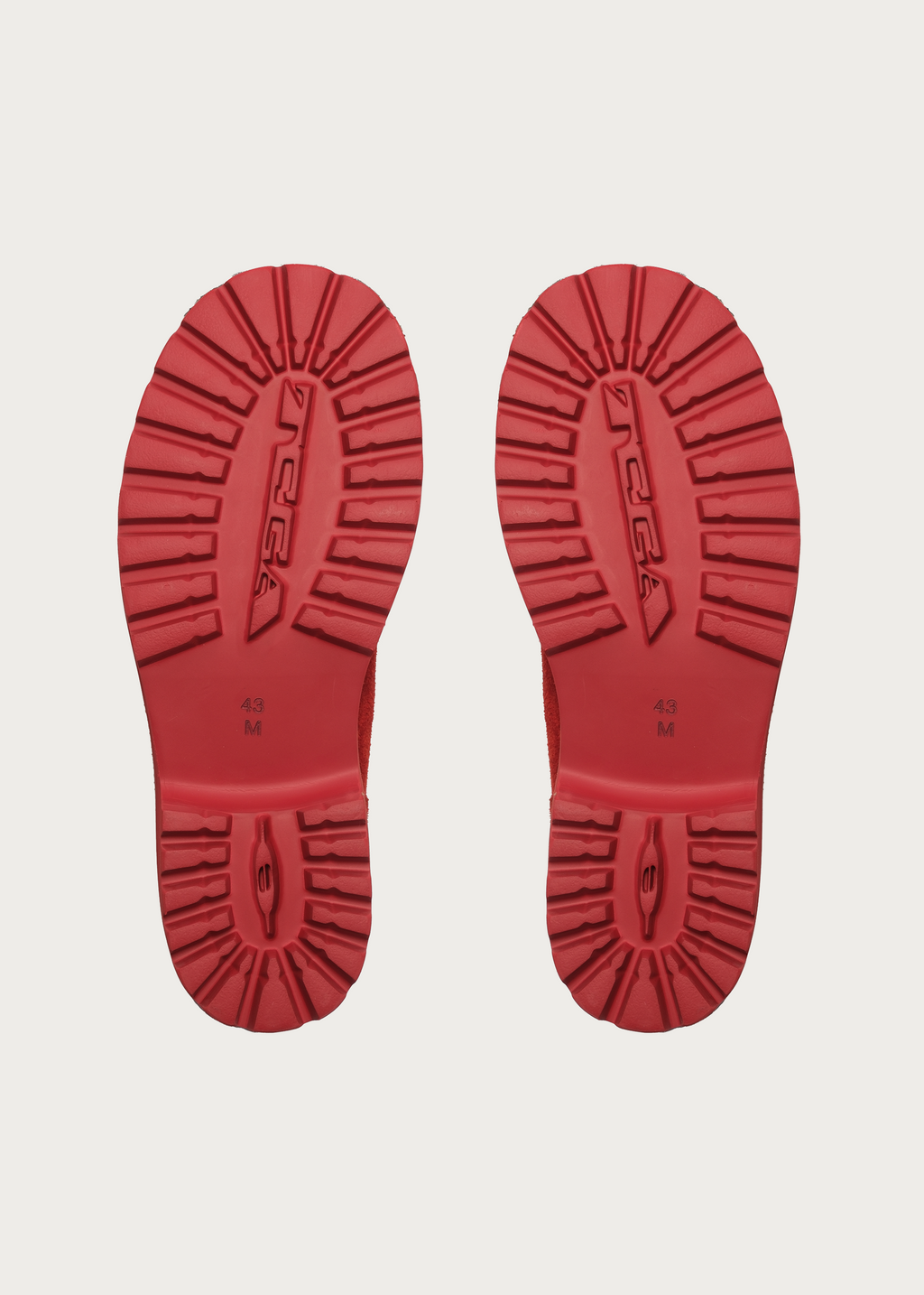 Work-Style Suede Boots Red