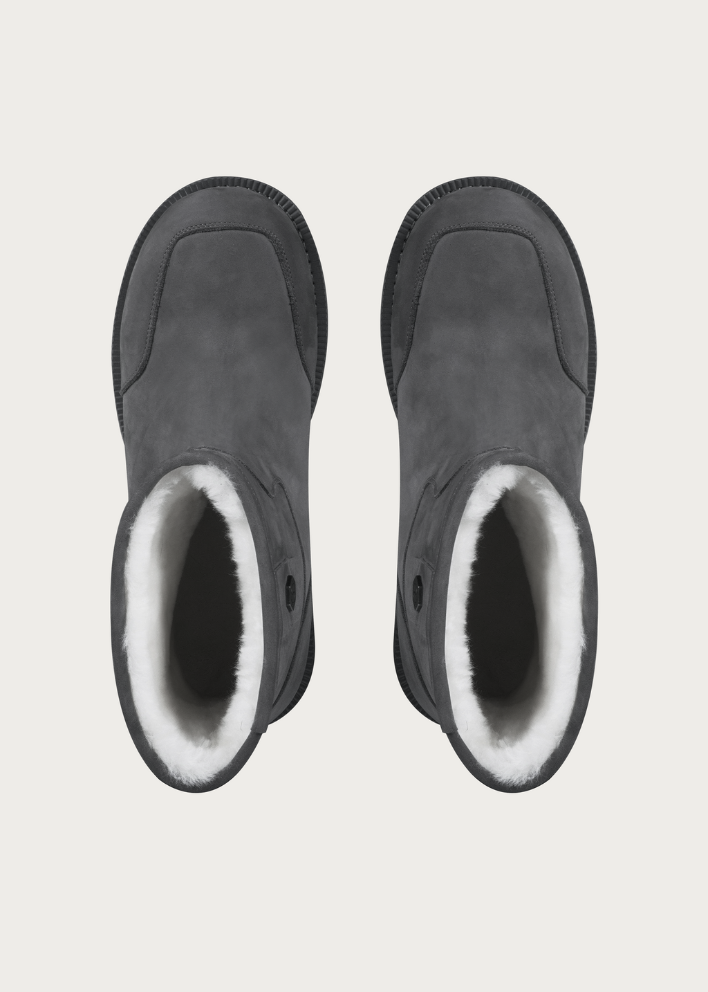 Fleece Mid-Top Snow Boots Misty Gray