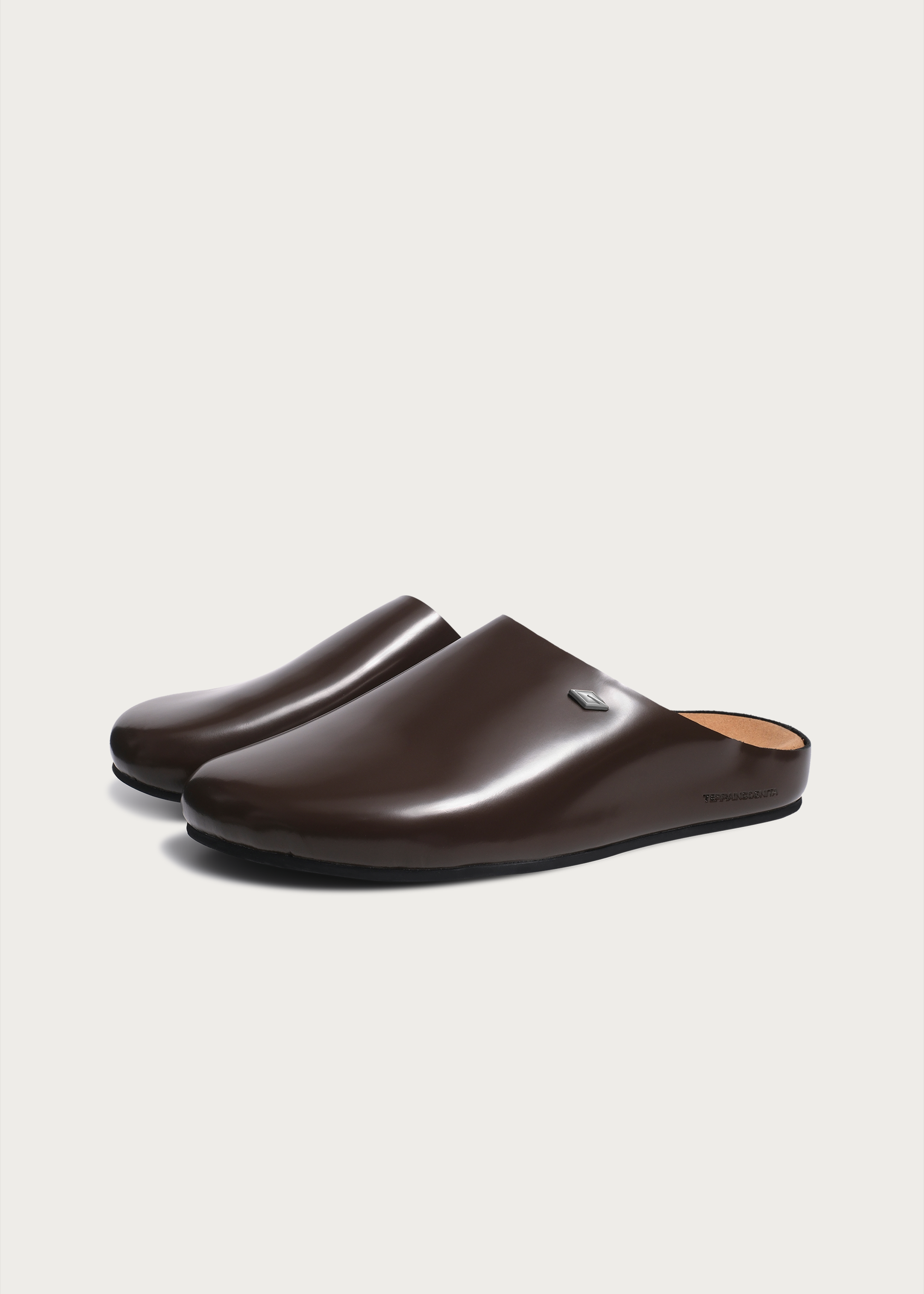 Clogs"Star emblem3.0"Glossy-brown