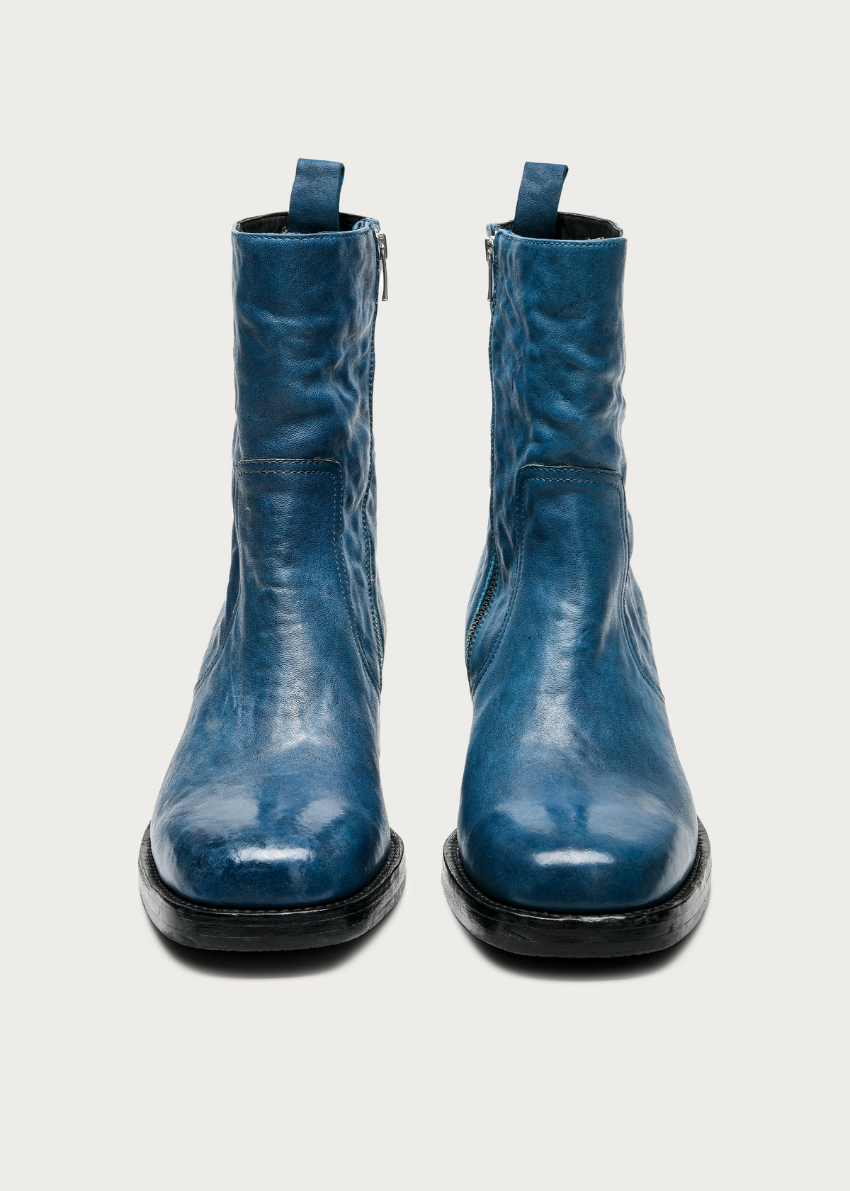 Veyran Horsehide Leather Boots Blue