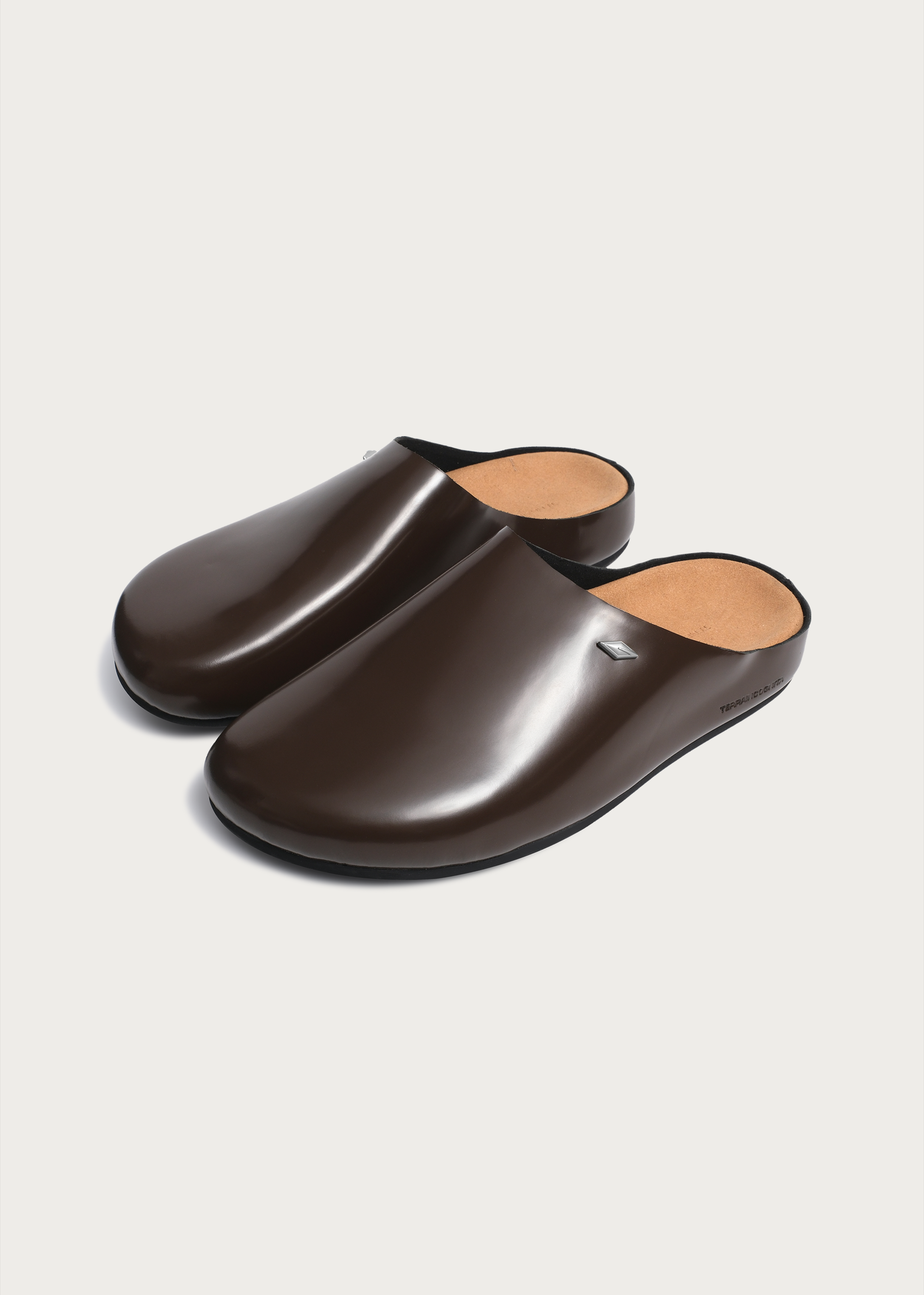 Clogs"Star emblem3.0"Glossy-brown