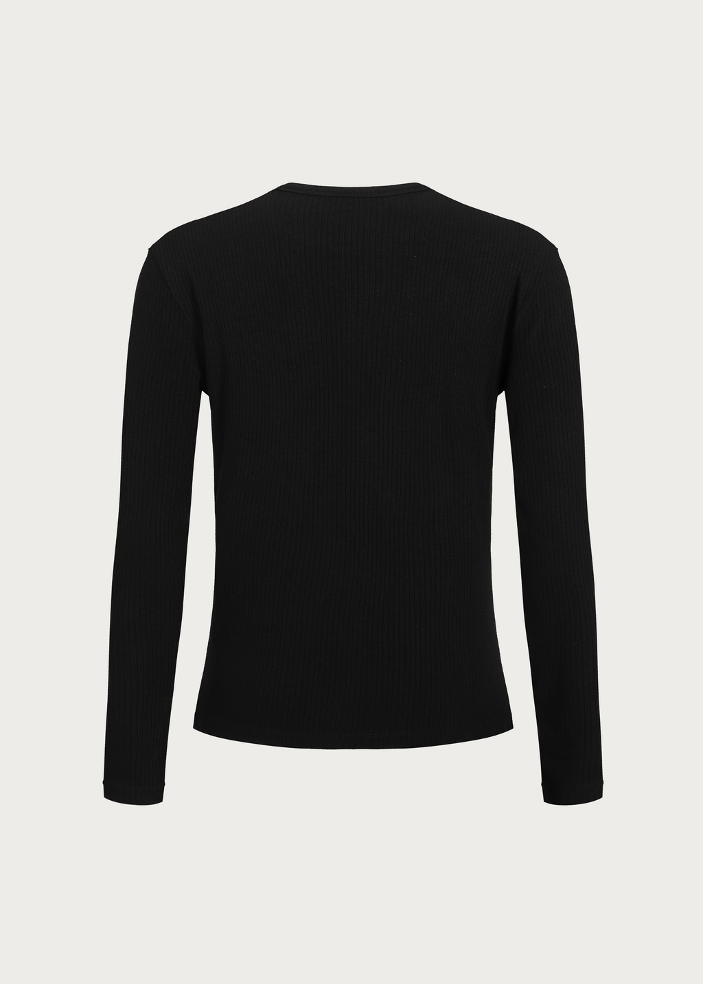 Stretchy Crew-Neck Long-Sleeve Base Layer T-Shirt Black