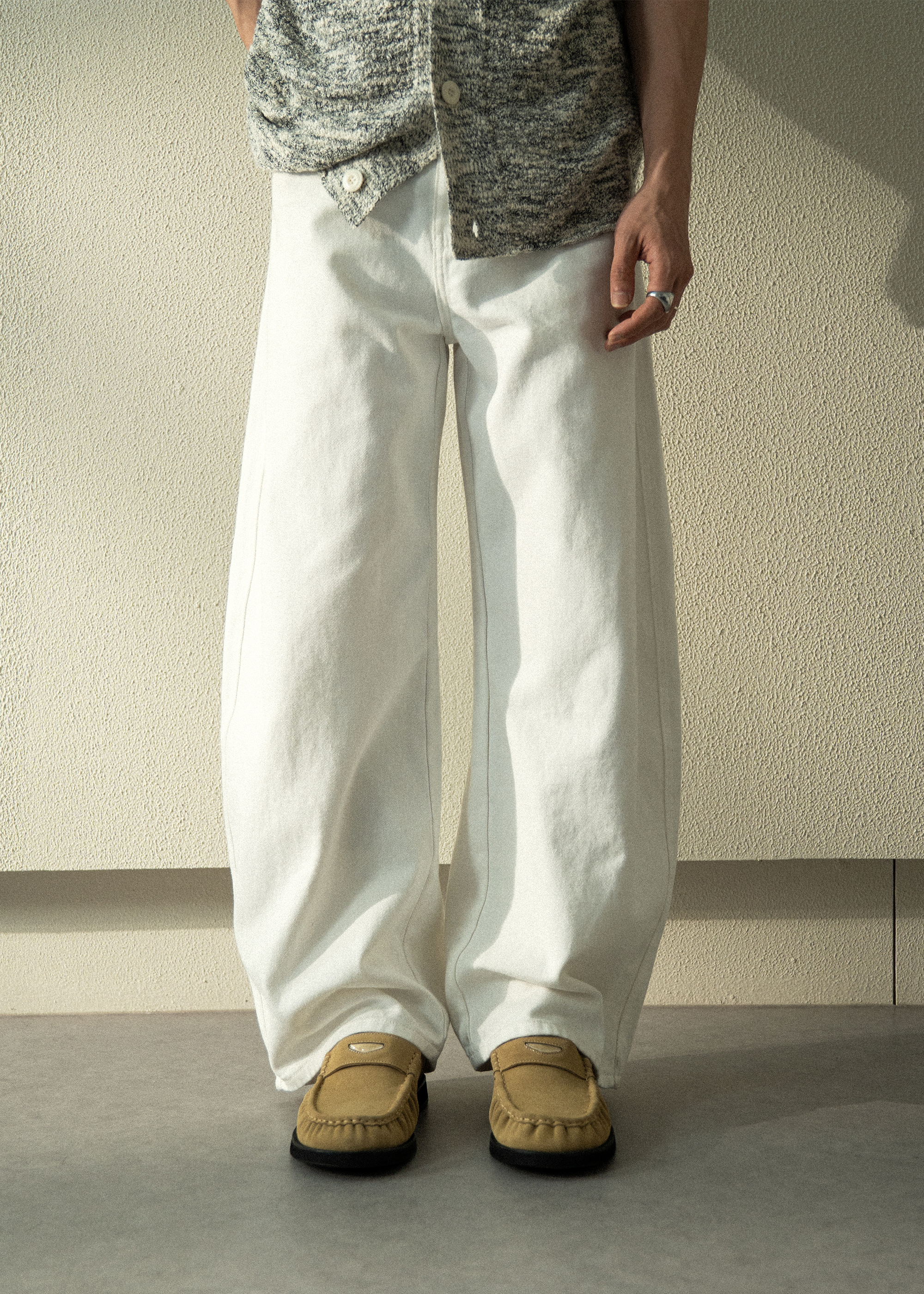 Suede Loafers Light Khaki