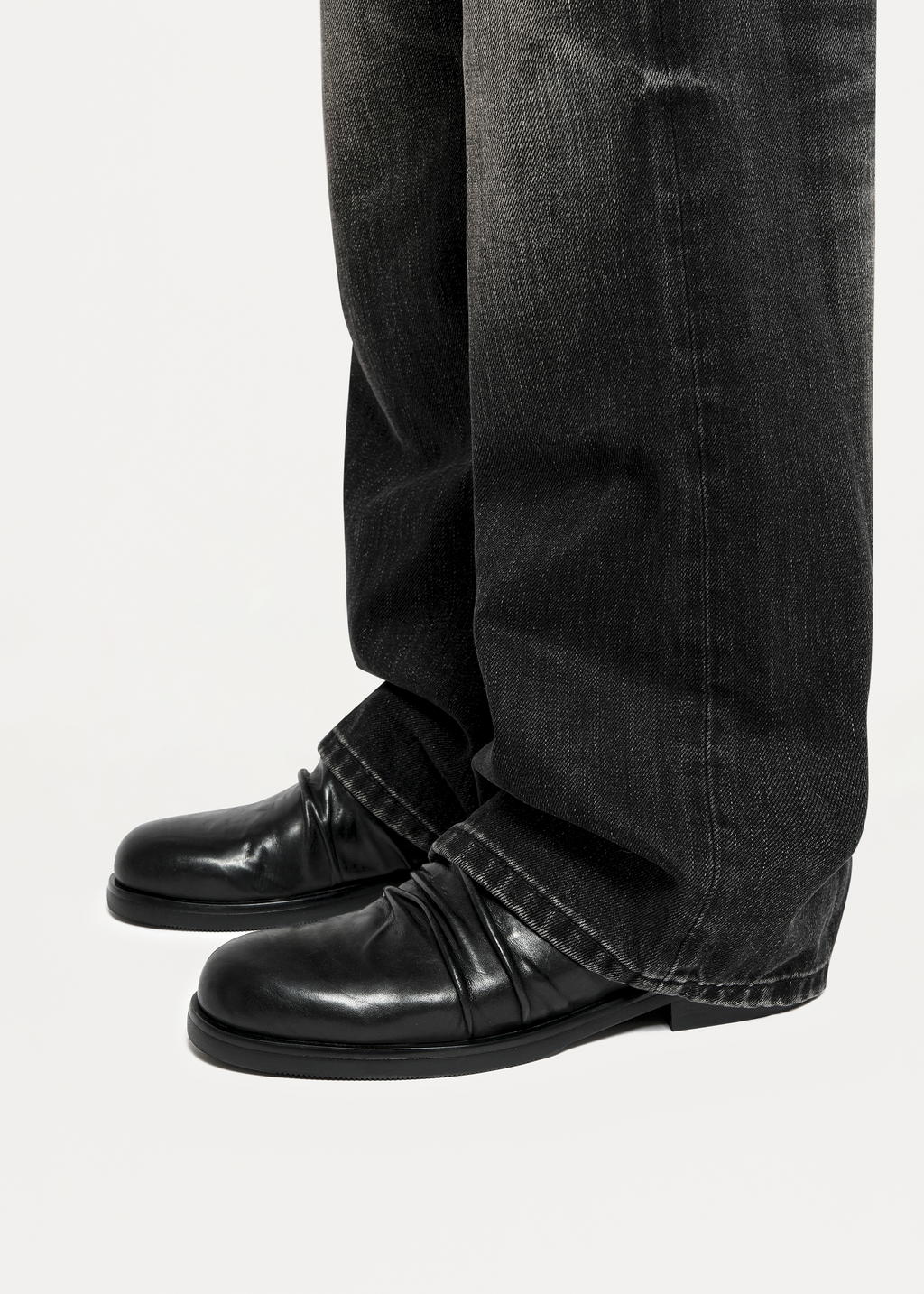 Horsehide Leather Slip-on Derby Shoes